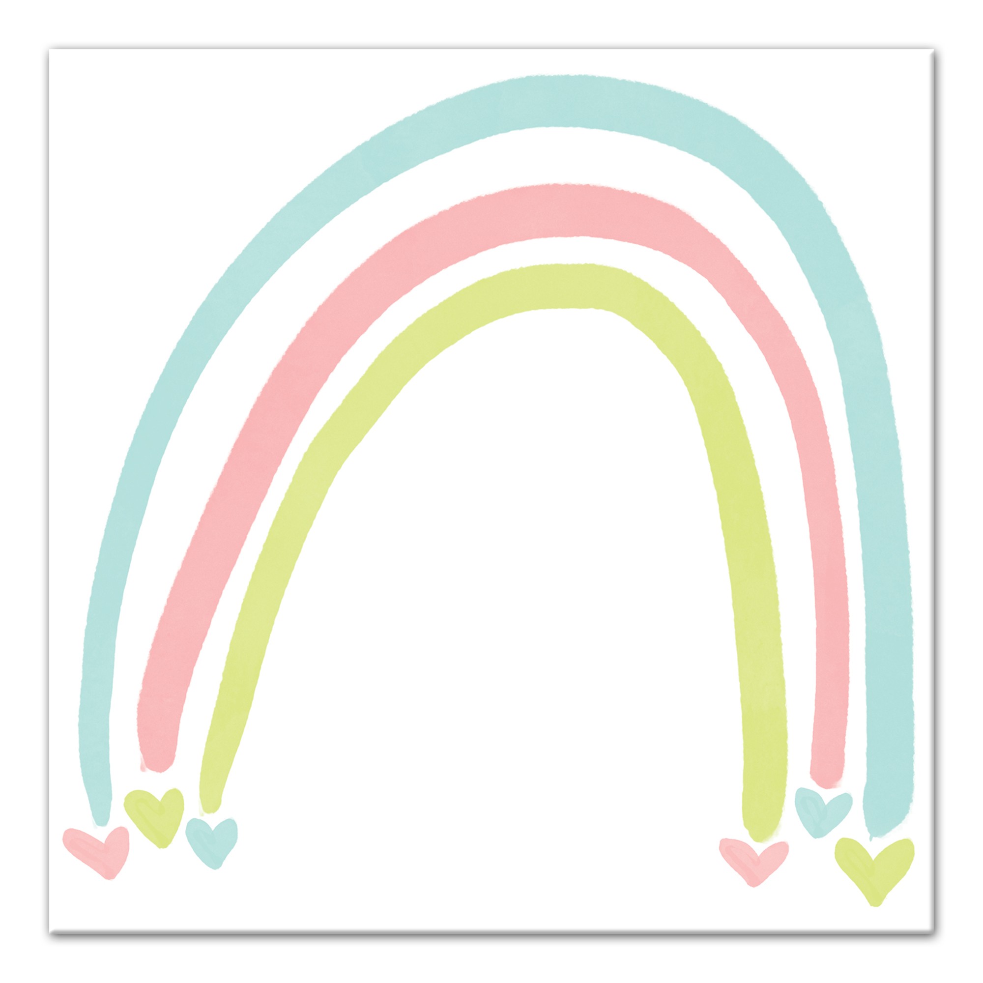 Rainbow Heart 12x12 Canvas Wall Art