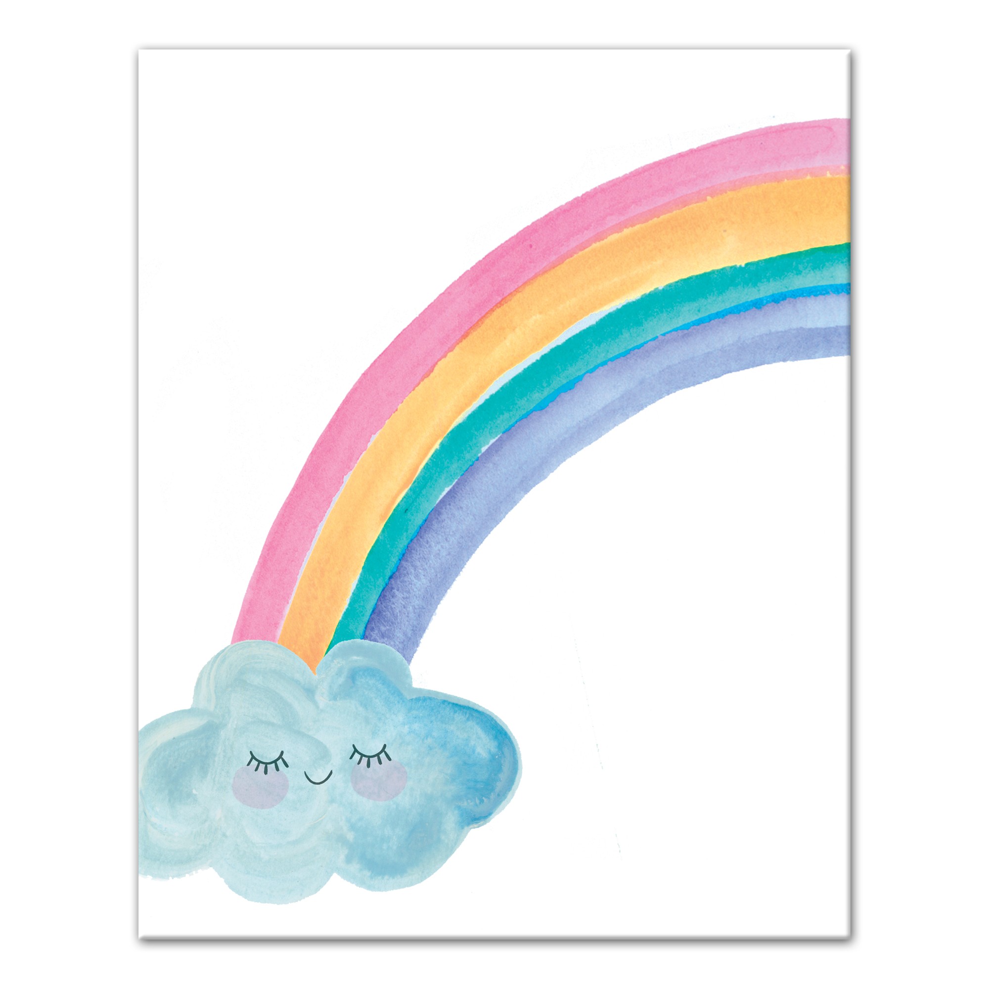 Watercolor Rainbow 16x20 Canvas Wall Art