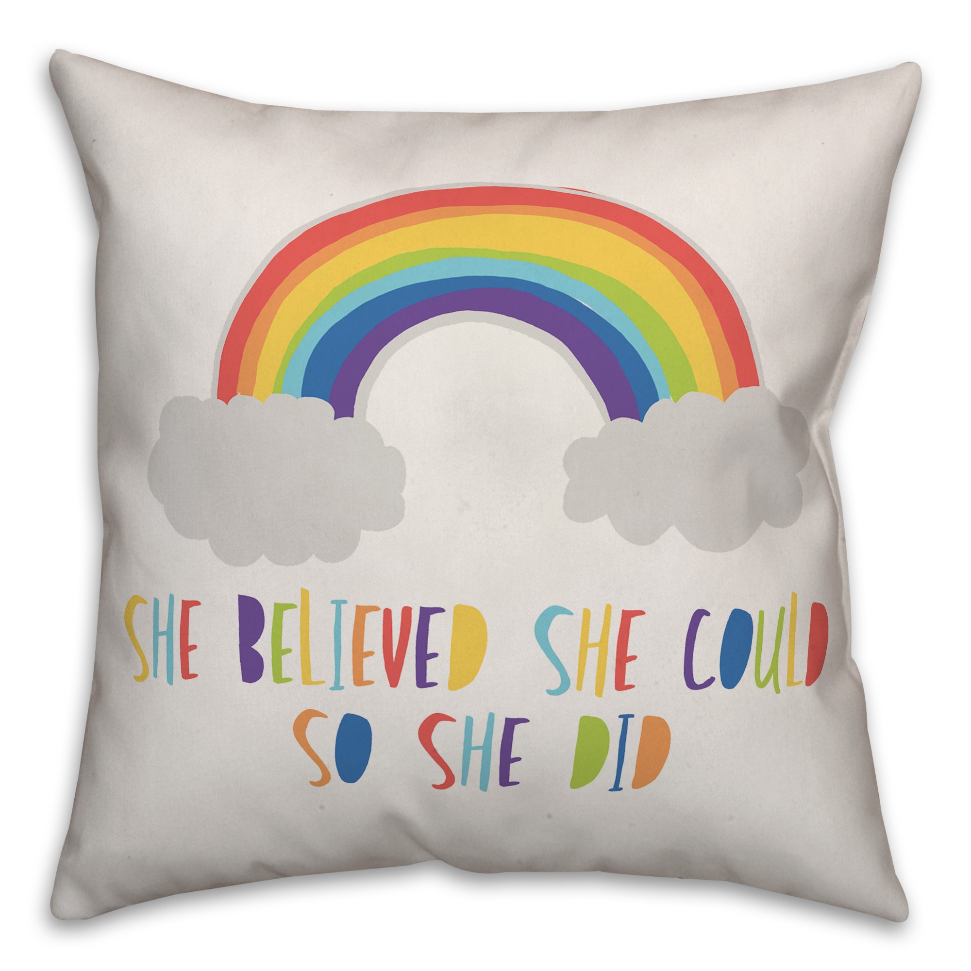She Believed So She Did 18x18 Spun Poly Pillow