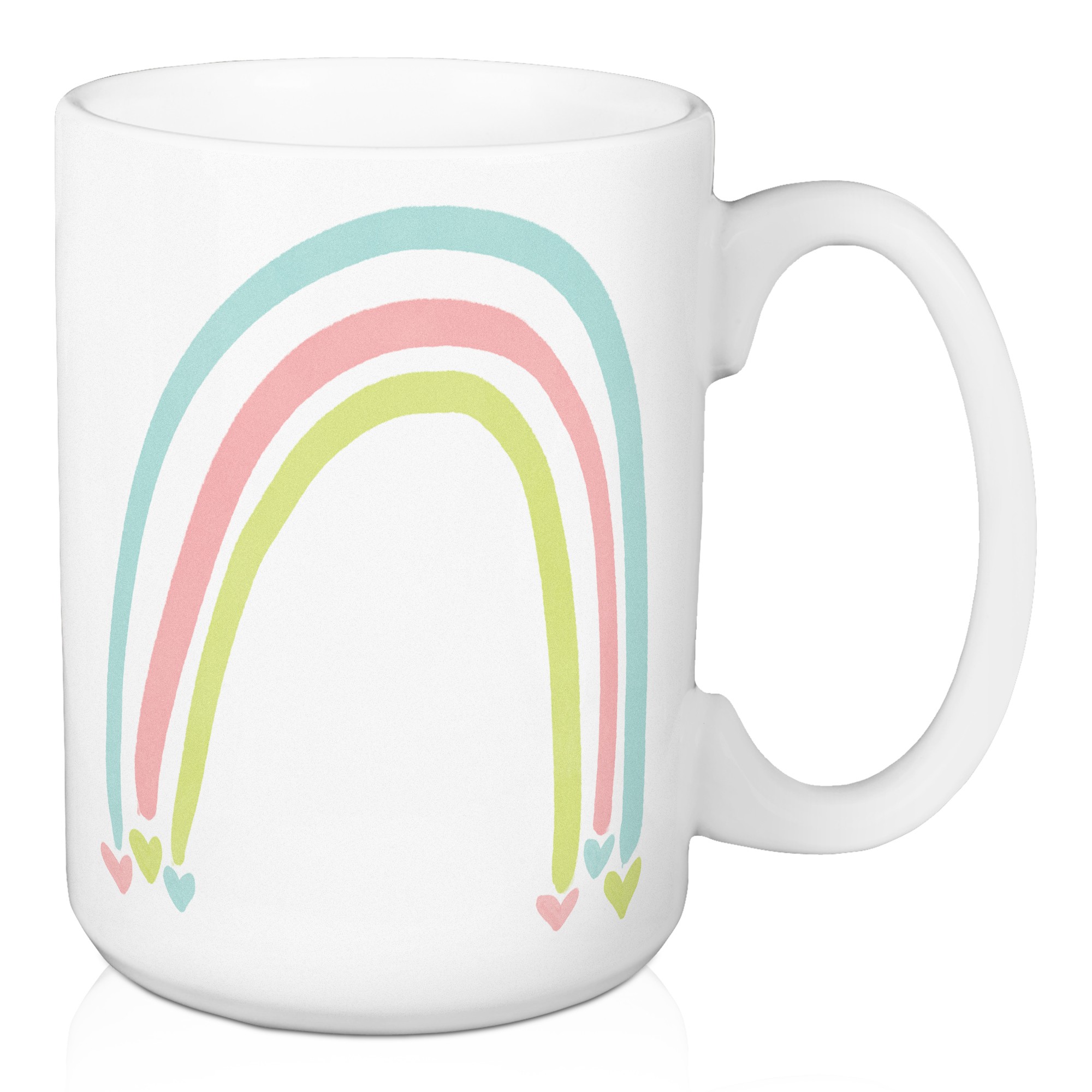 Rainbow Heart 15 oz Mug