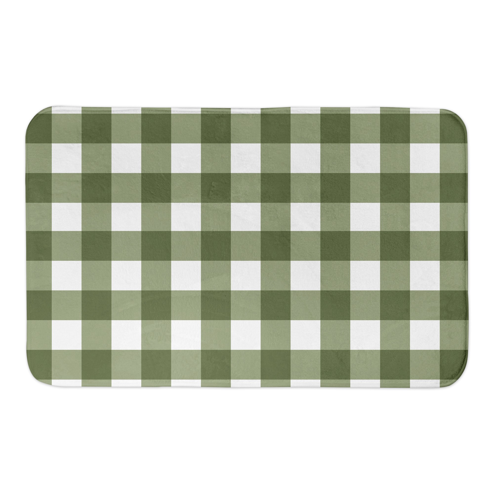 Green Buffalo Check 34x21 Bath Mat