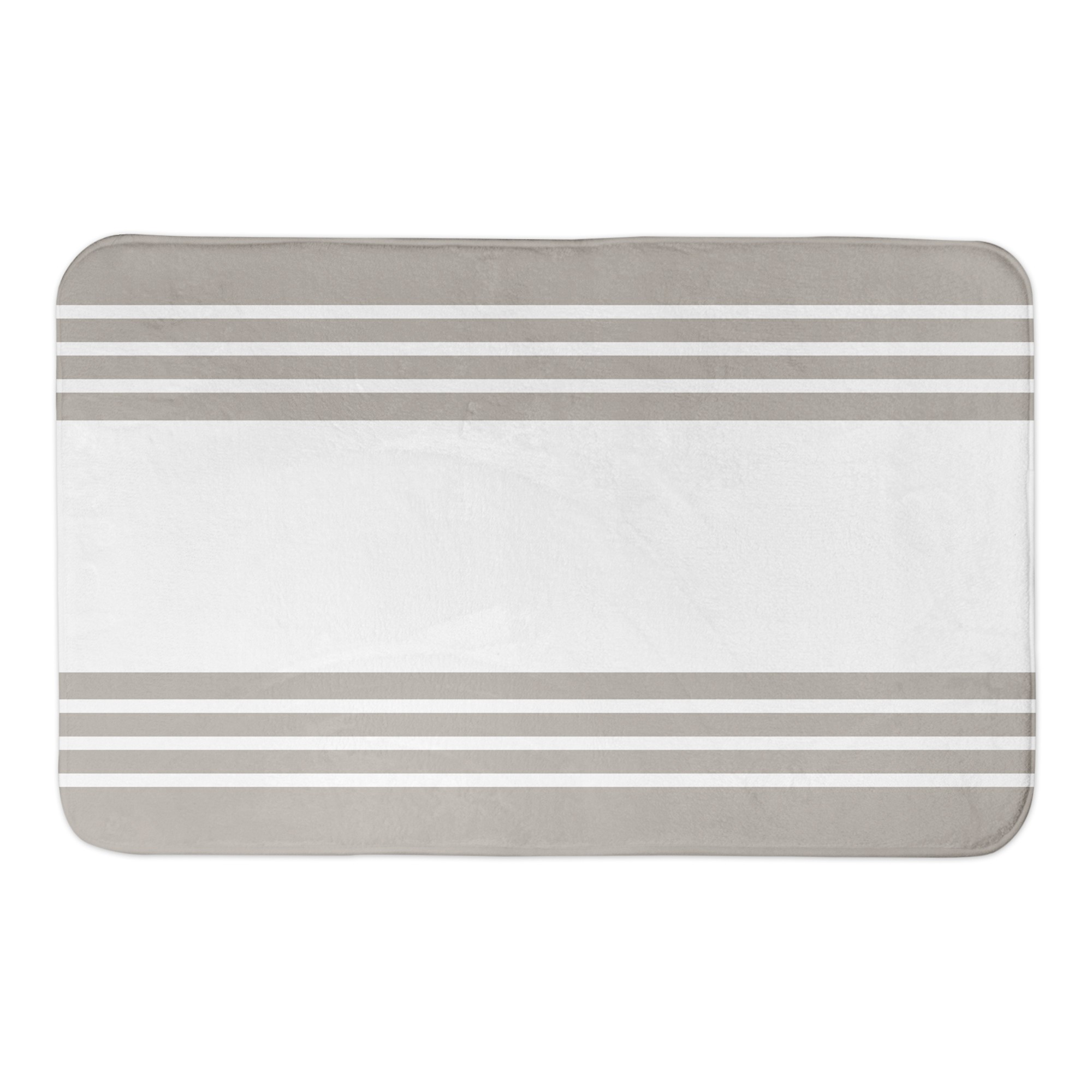 Gray Stripe 34x21 Bath Mat