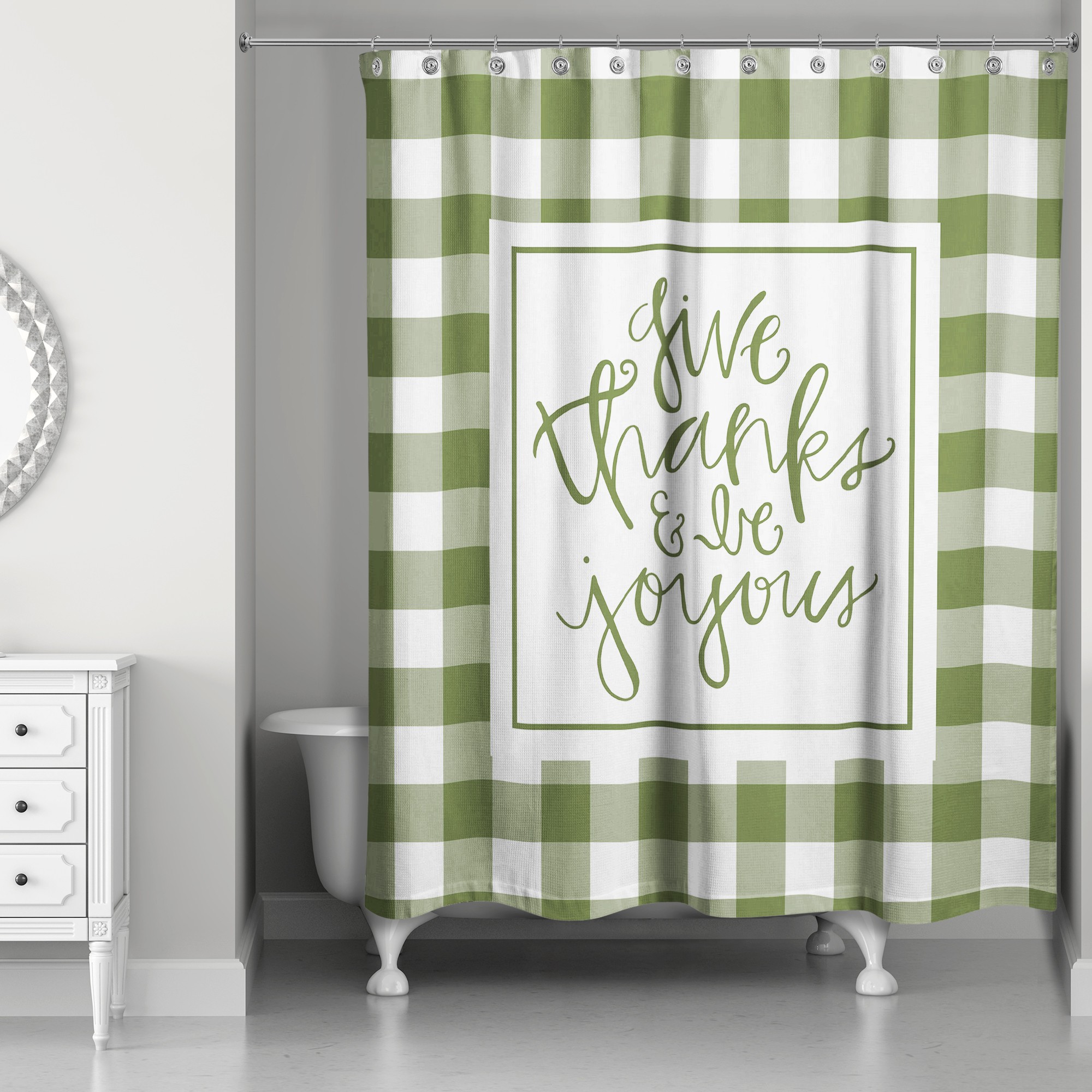 Give Thanks and Be Joyous 71x74 Shower Curtain