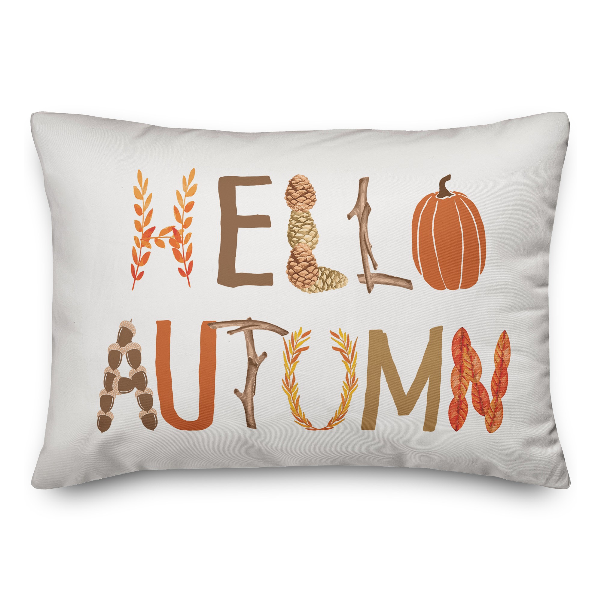 Hello Autumn Icons 14x20 Spun Poly Pillow
