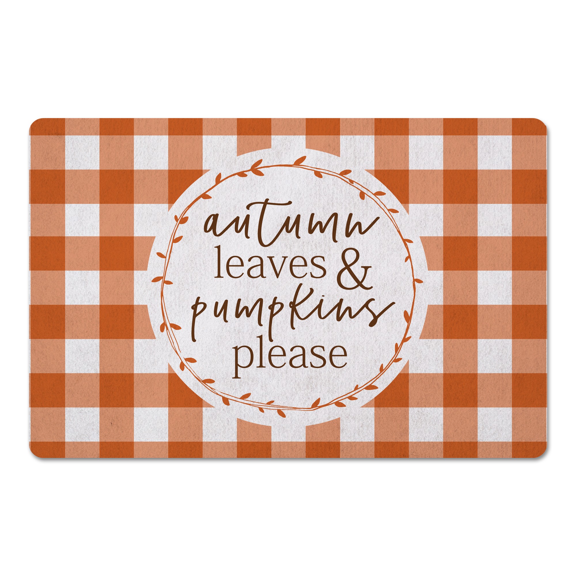 Autumn Leaves and Pumpkins Please 27x18 Floor Mat