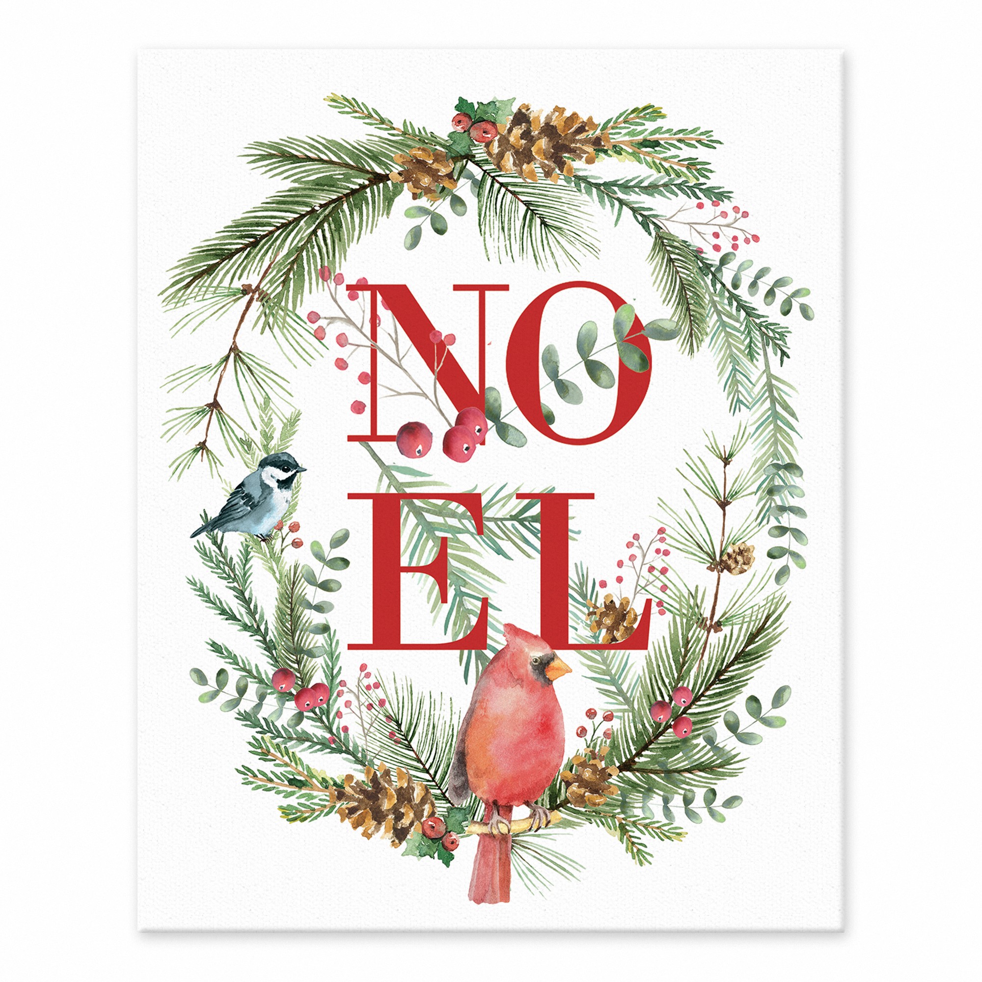 Noel Wreath 8x10 Tabletop Canvas