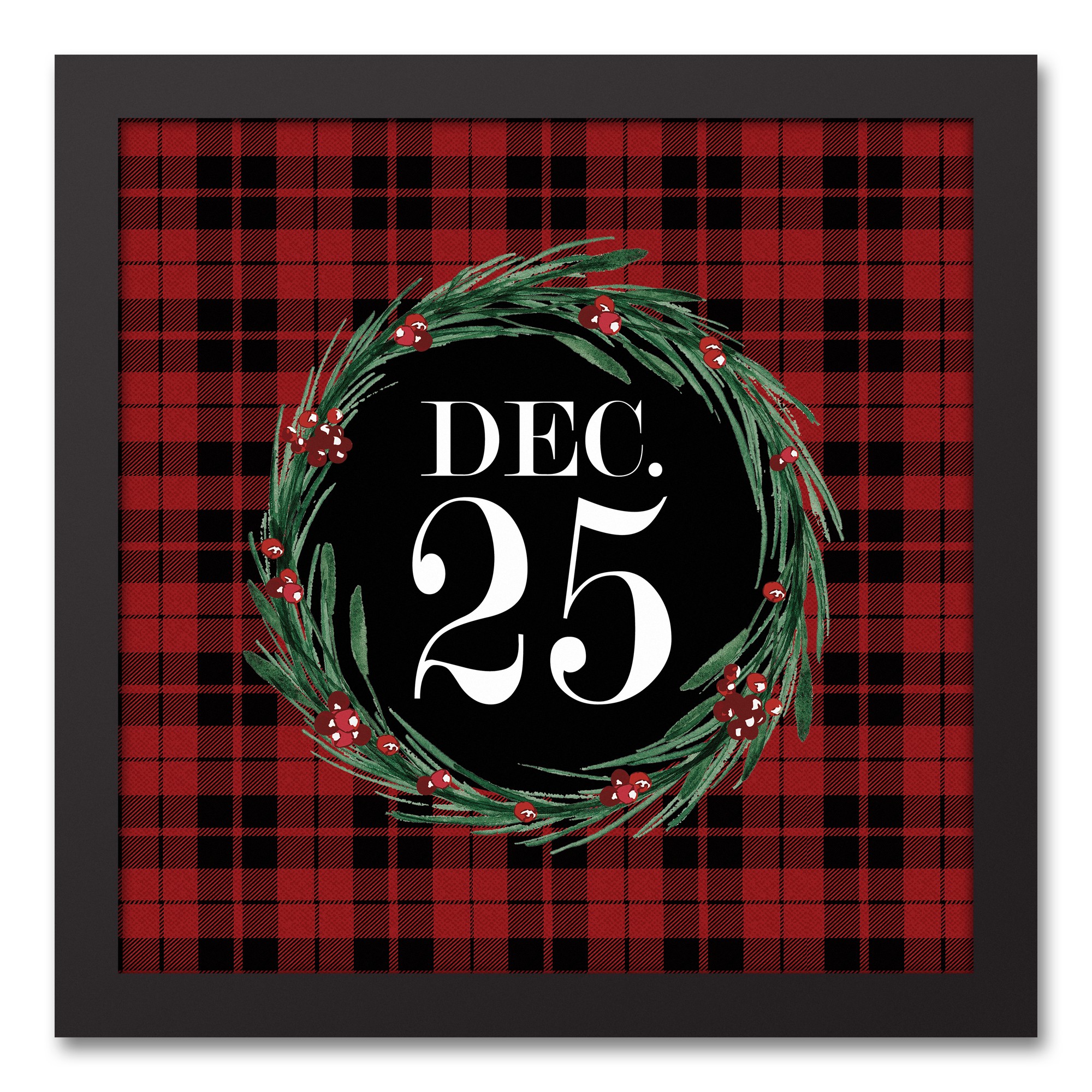 Dec. 25 12x12 Black Framed Canvas