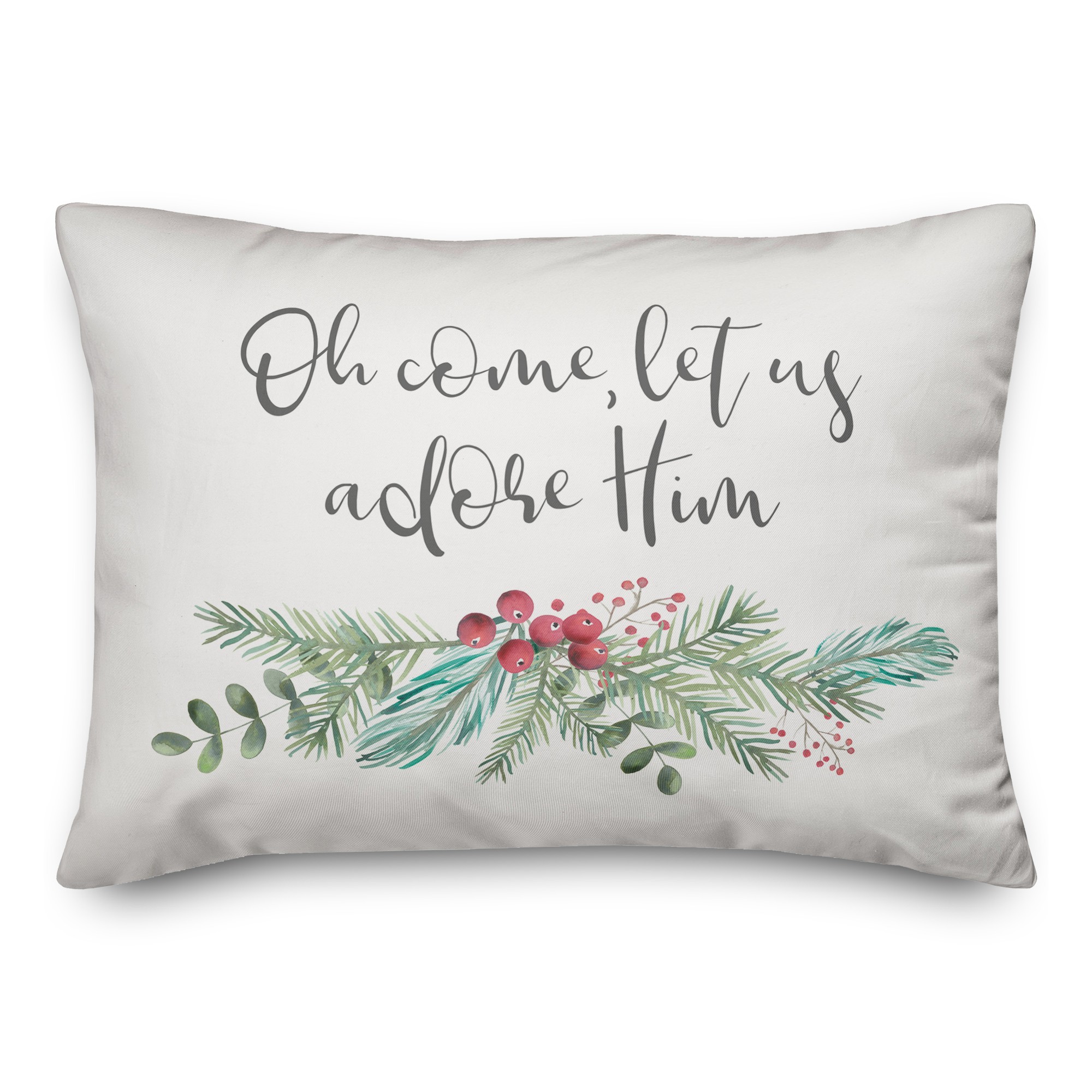 Let Us Adore Him 14x20 Spun Poly Pillow