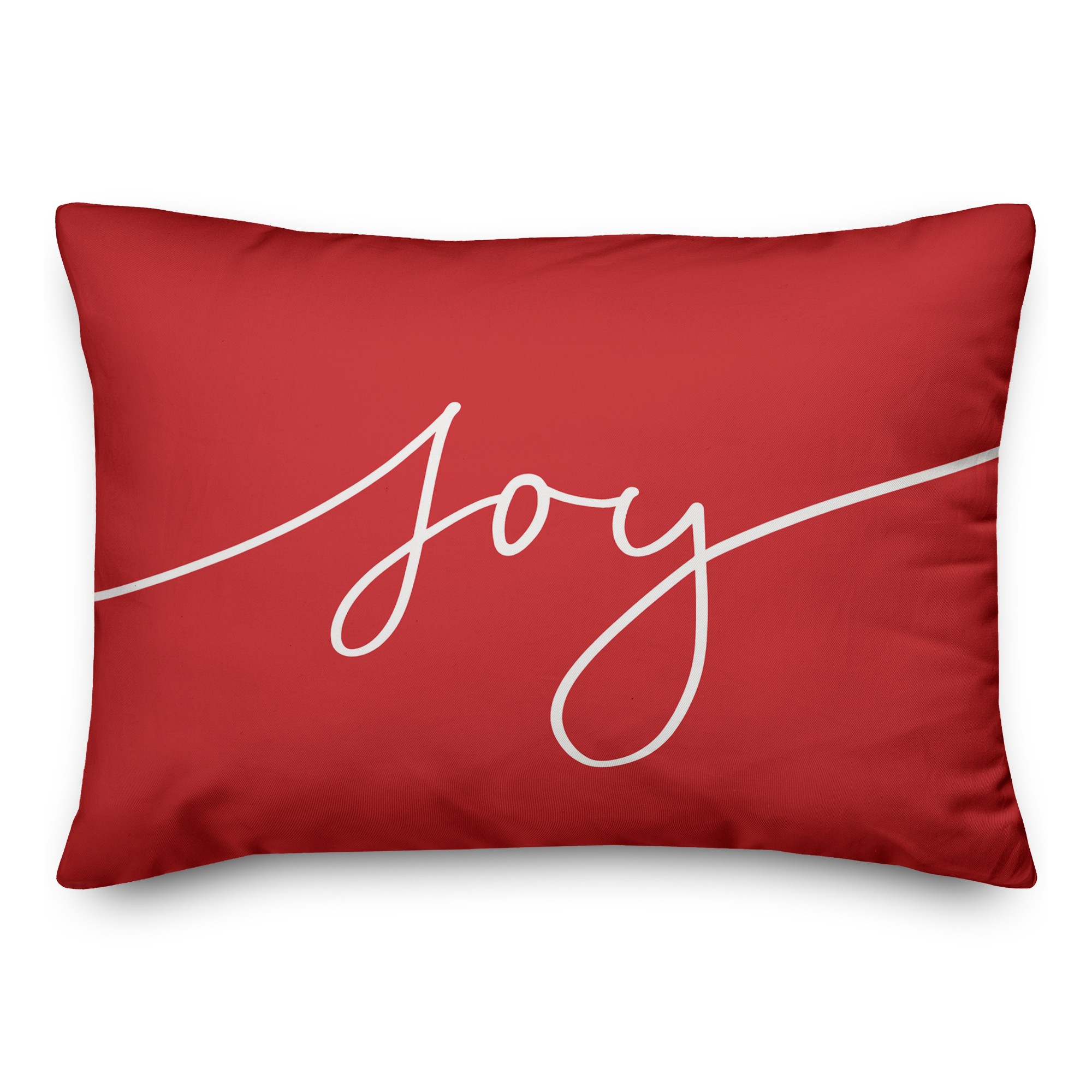 Joy and Peace Script 14x20 Spun Poly Pillow