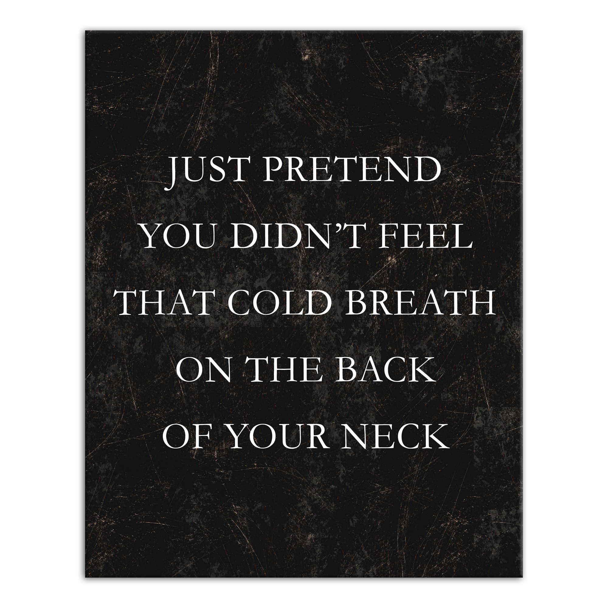 Cold Breath Phrase 16x20 Canvas Wall Art