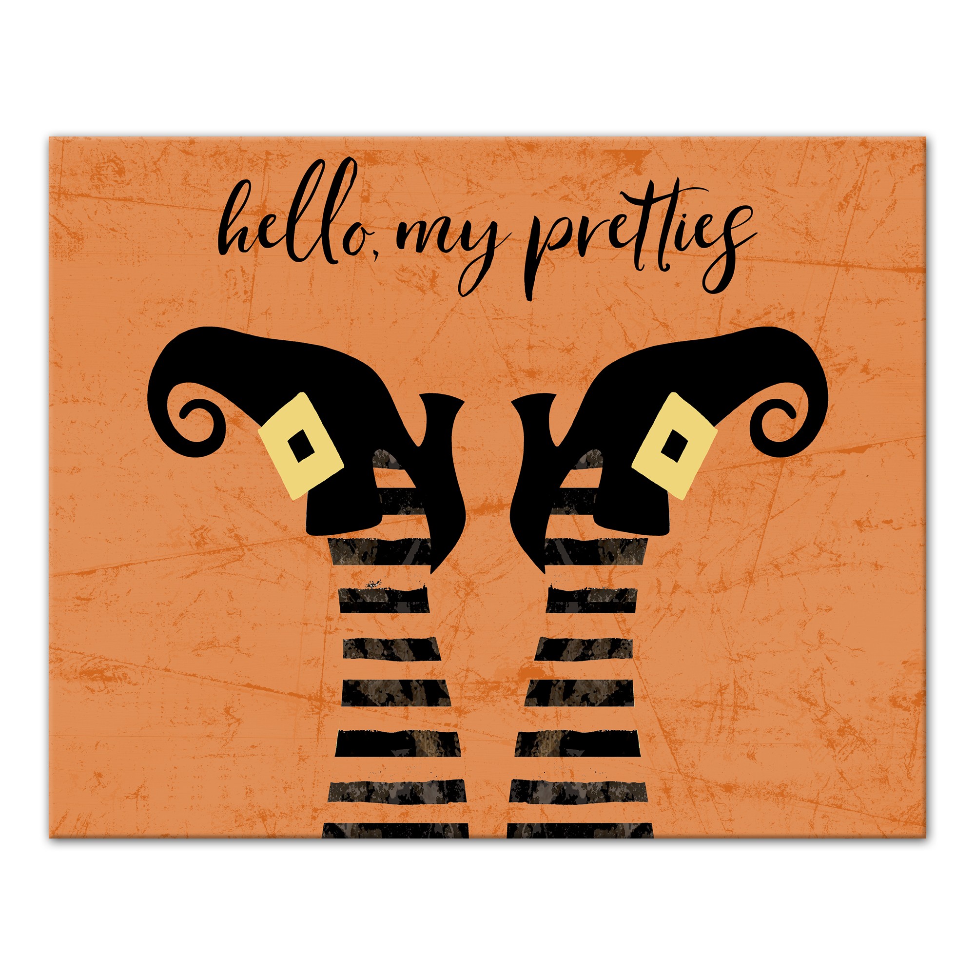 Orange Witch Legs 16x20 Canvas Wall Art