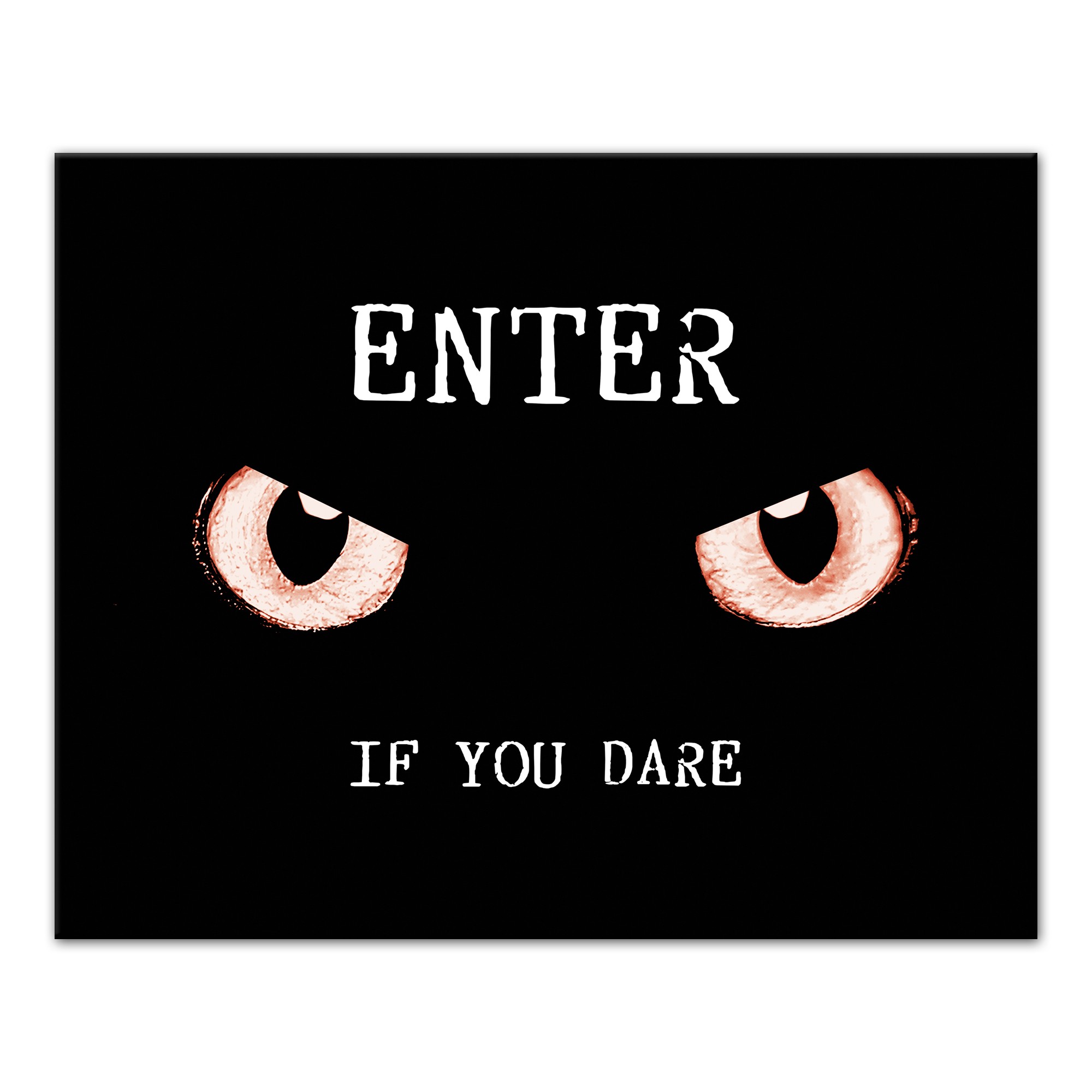 Enter if You Dare Eyes 16x20 Canvas Wall Art