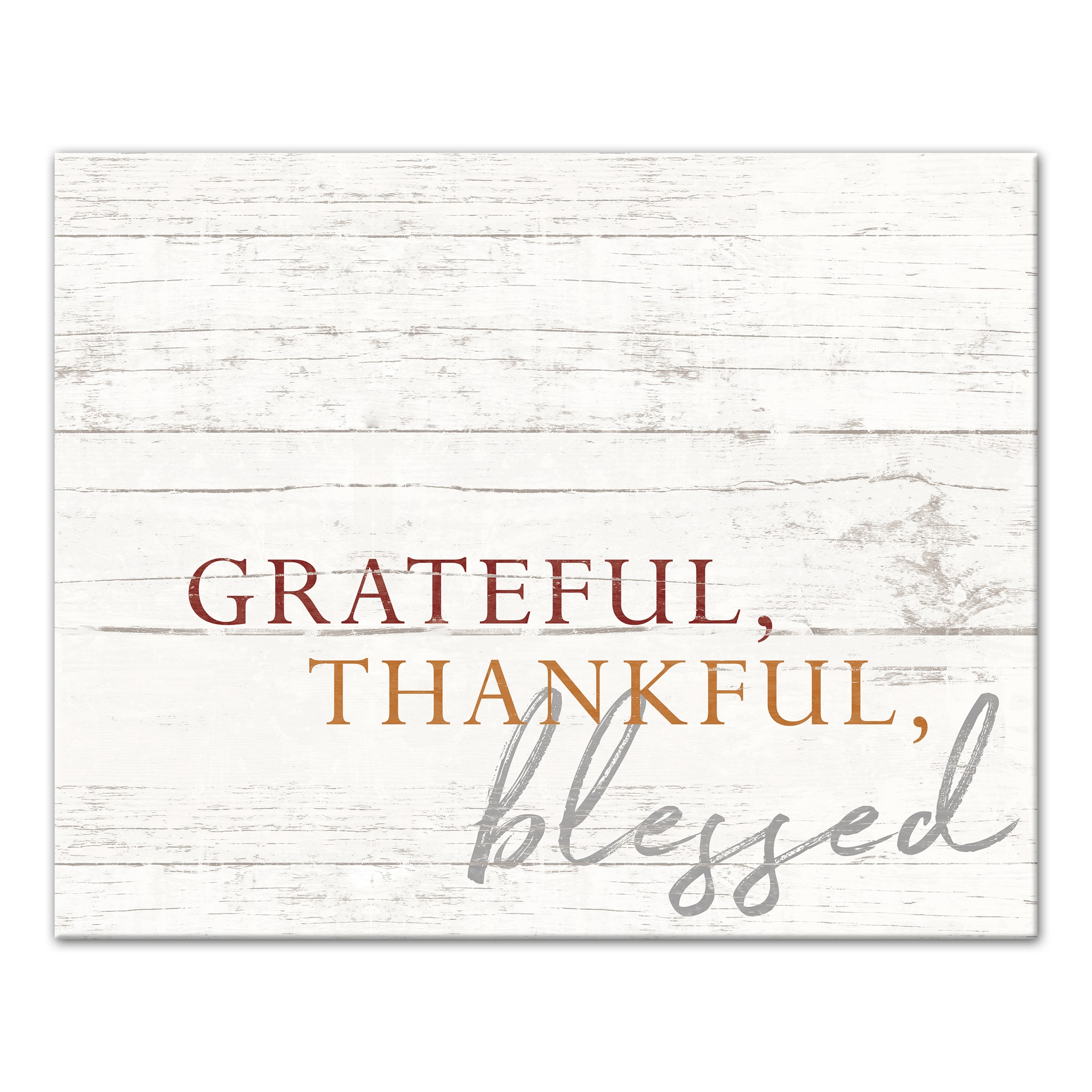 Grateful Thankful Blessed 16x20 Canvas Wall Art