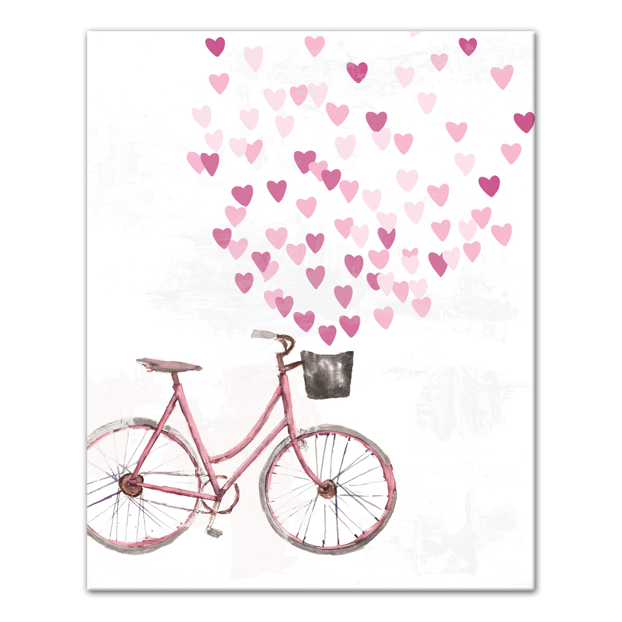 Valentine Bike 16x20 Canvas Wall Art