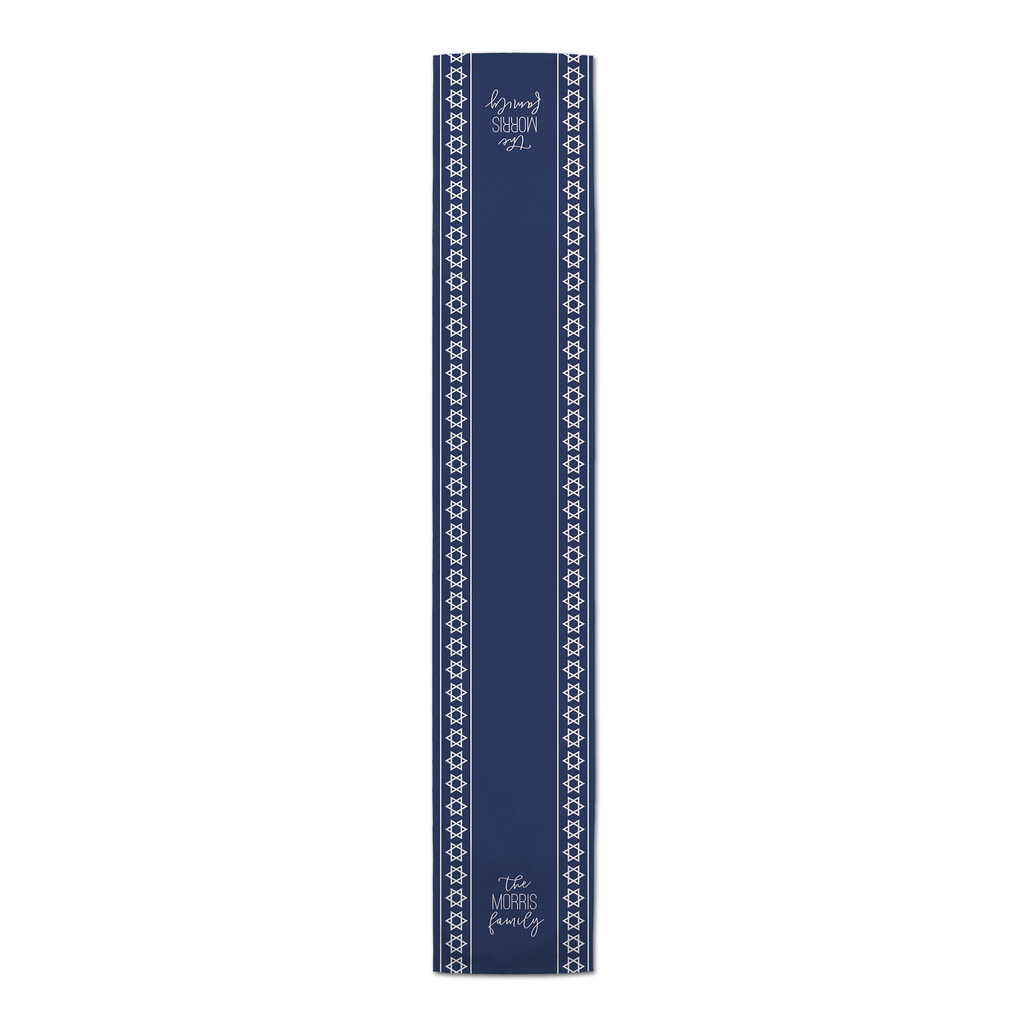 Star of David Personalized 16x72 Poly Twill Table Runner
