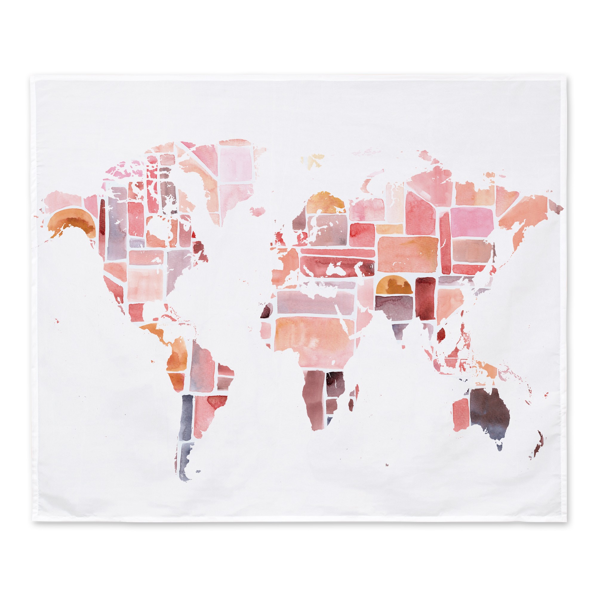 Colorblock Abstract Map 50x60 Tapestry
