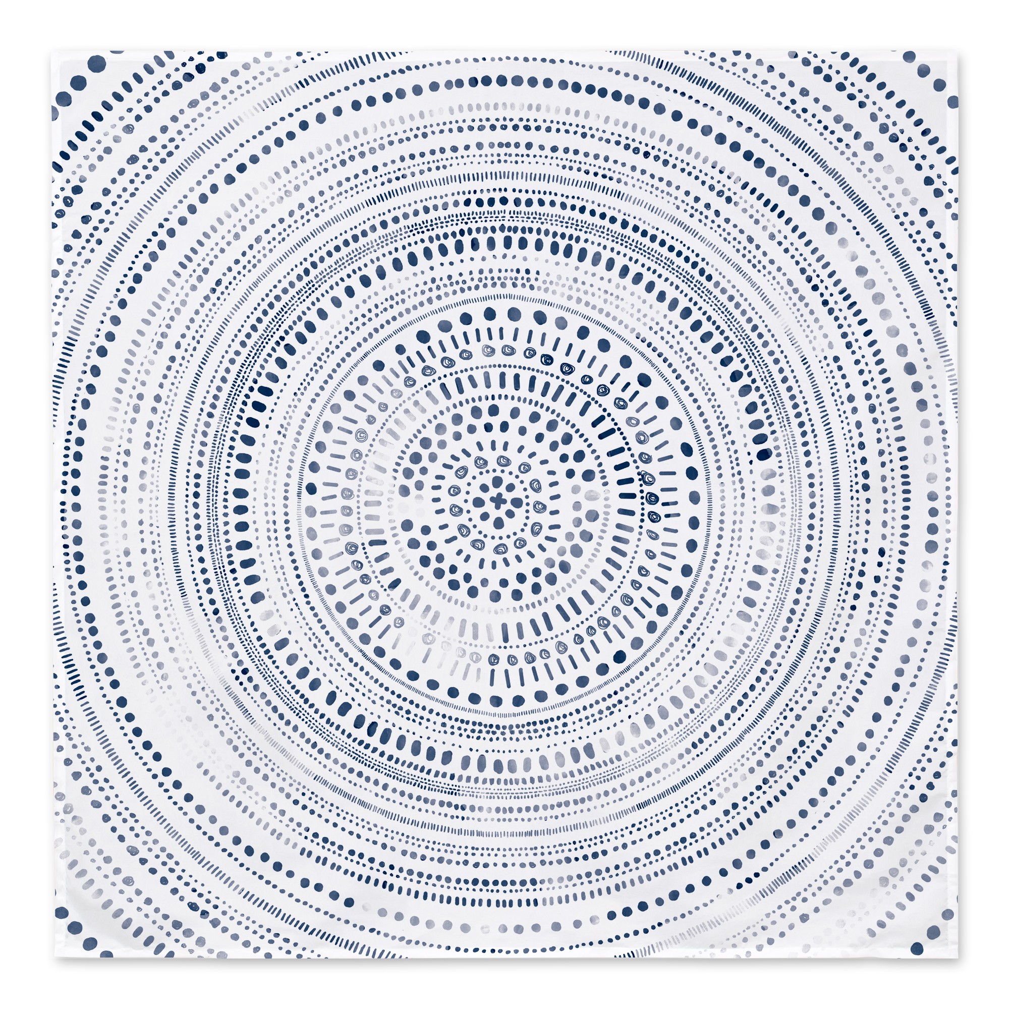 Blue Dotted Abstract Circle 57x57 Tapestry