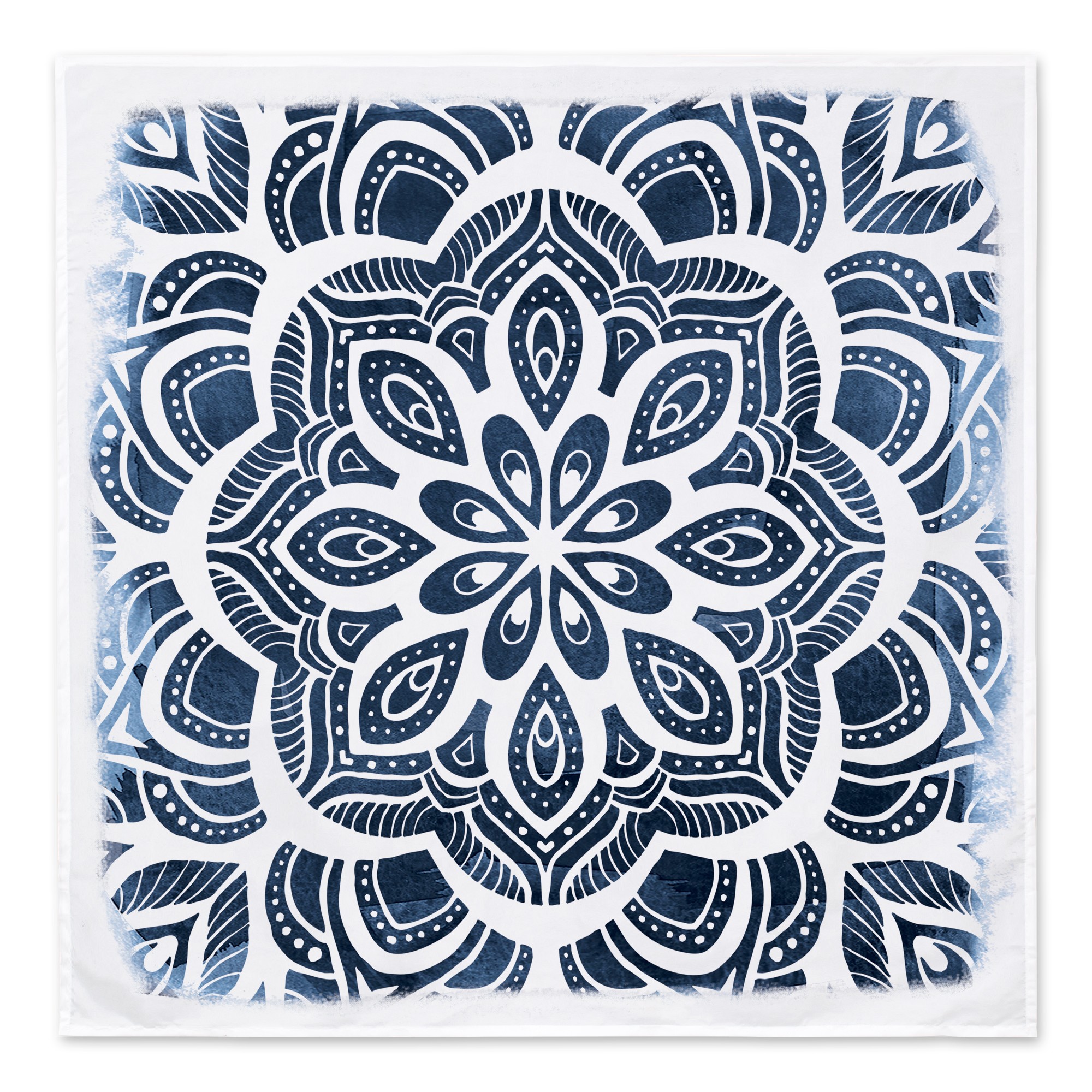 Blue Watercolor Mandala 57x57 Tapestry