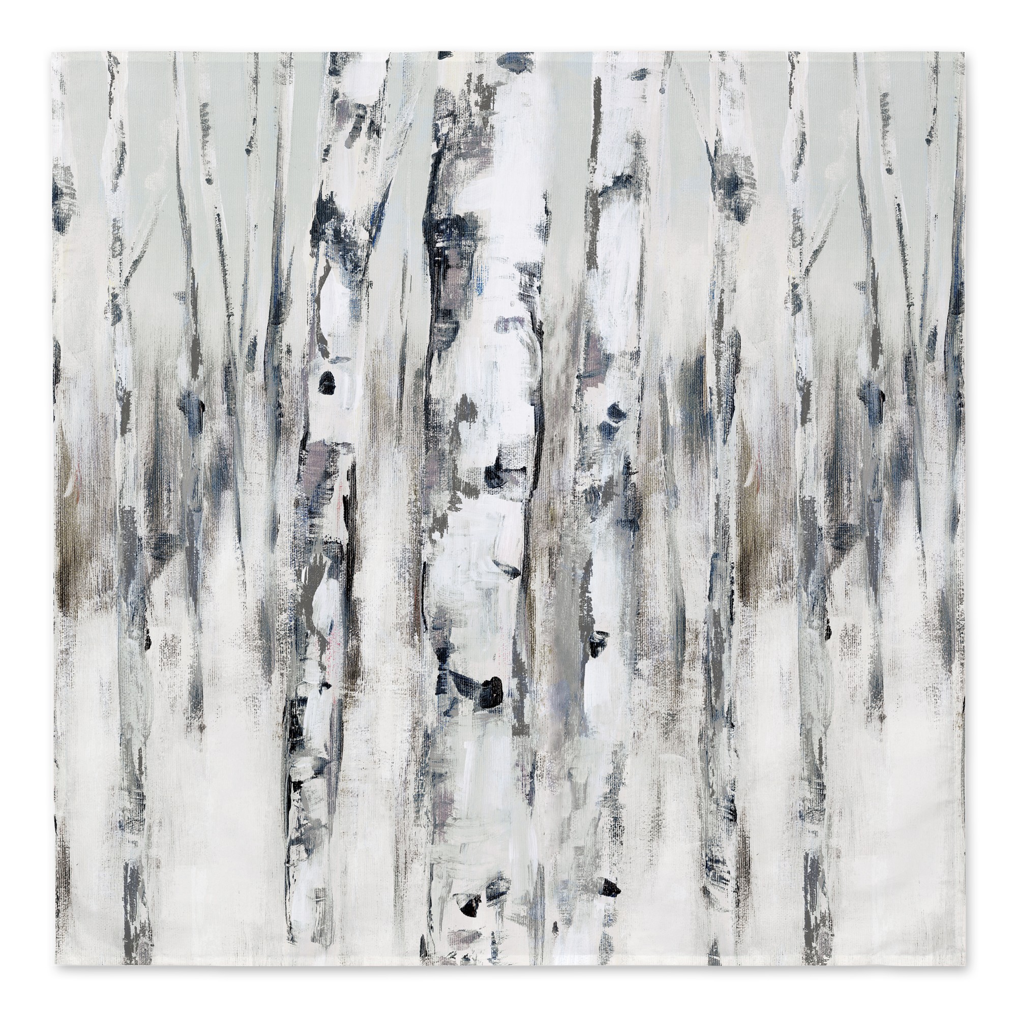 Birch Trees Abstract 57x57 Tapestry
