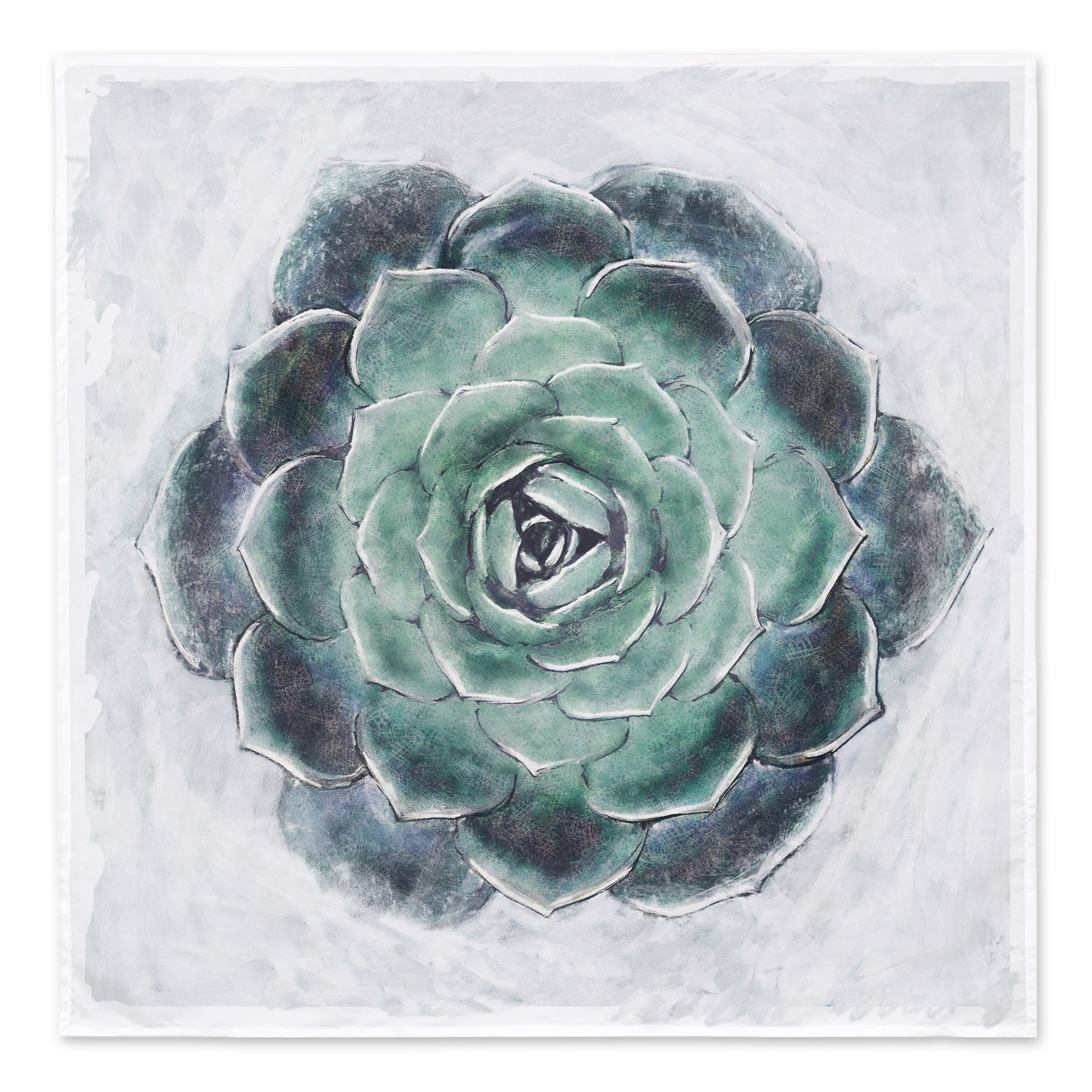 Painted Succulent 57x57 Tapestry
