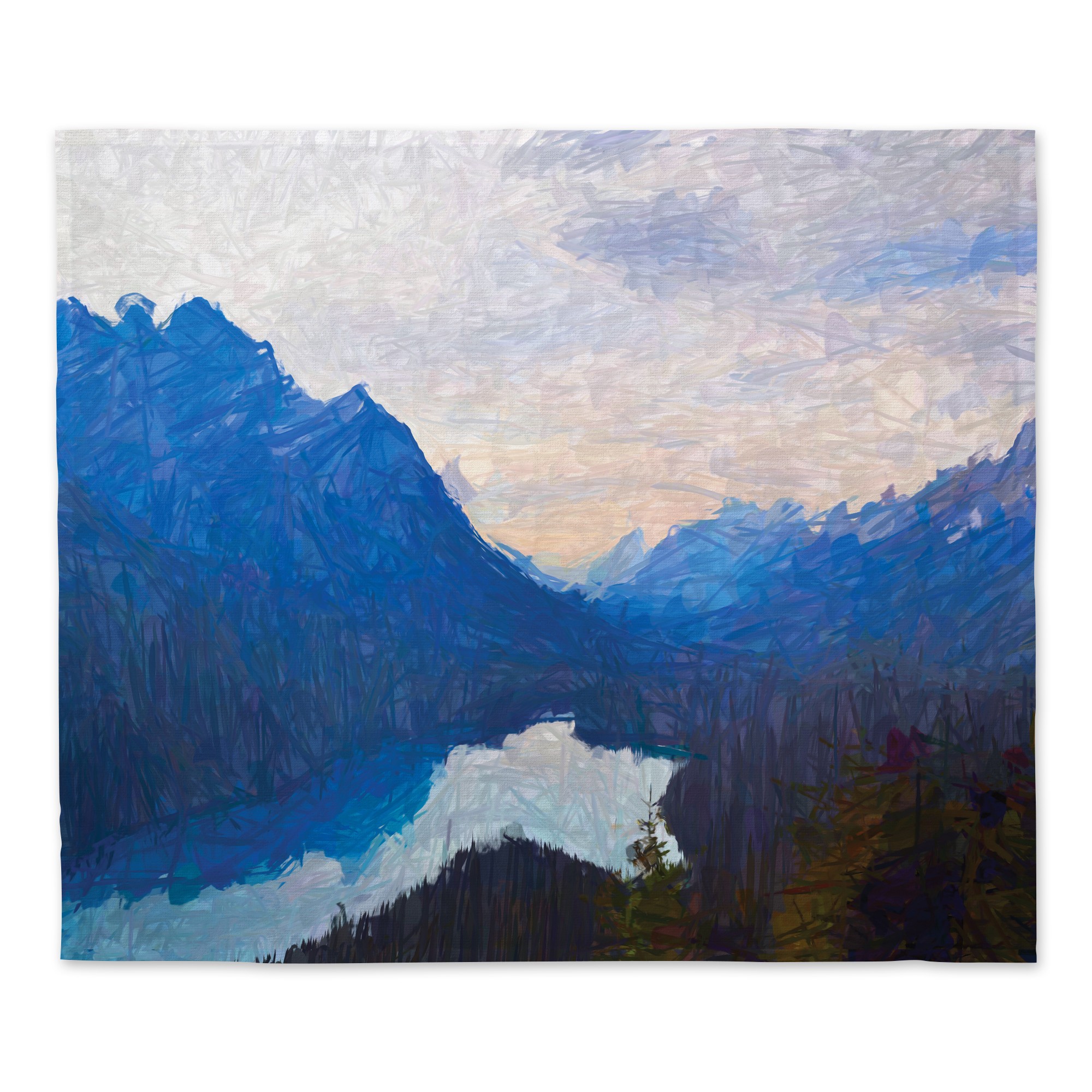 Painted Mountains 30x40 Tapestry