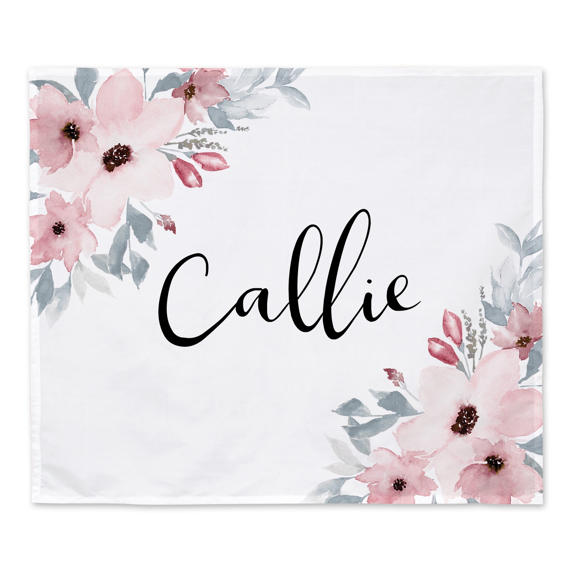 Floral Personalized 30x40 Personalized Tapestry