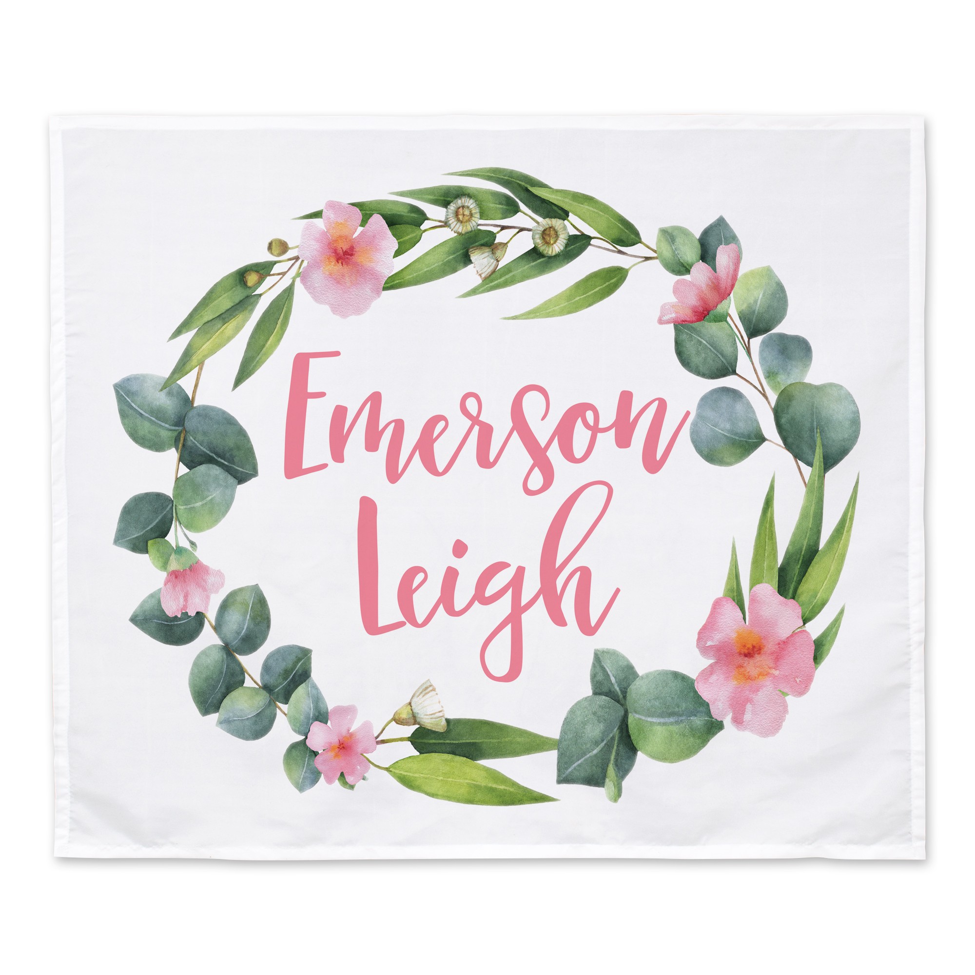 Boho Wreath Personalized 30x40 Personalized Tapestry