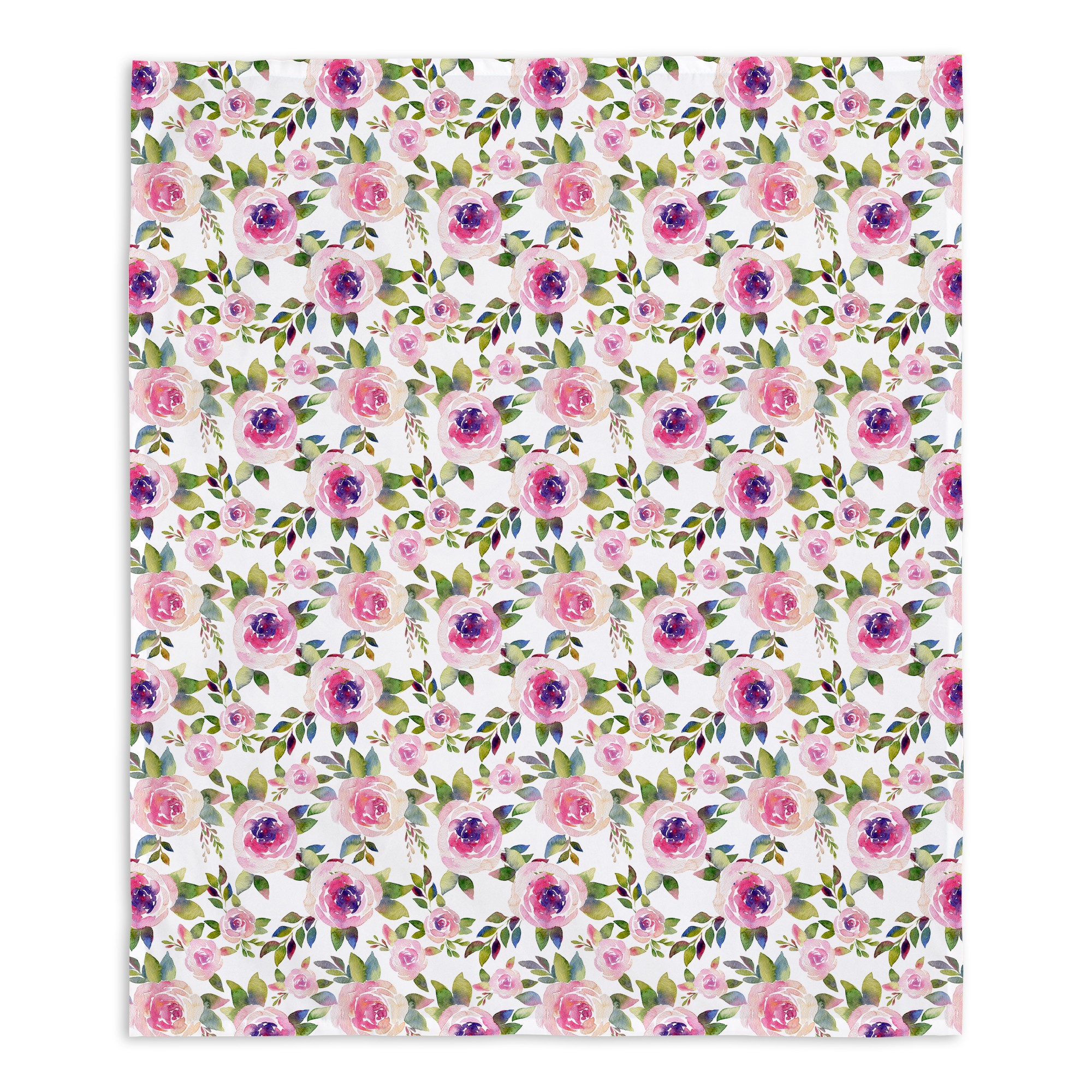 Watercolor Pink Roses 30x40 Tapestry