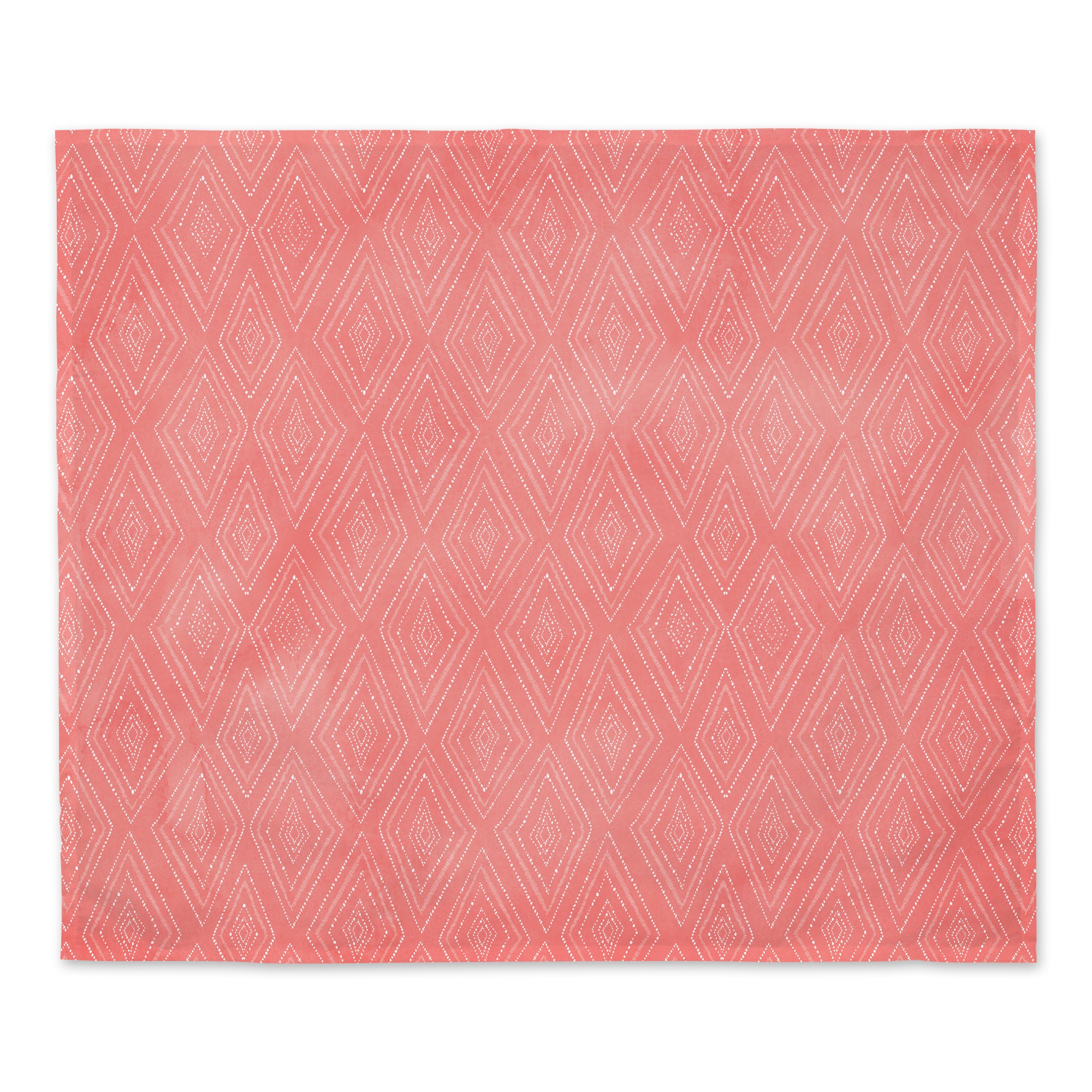 Coral Tribal Diamonds 30x40 Tapestry