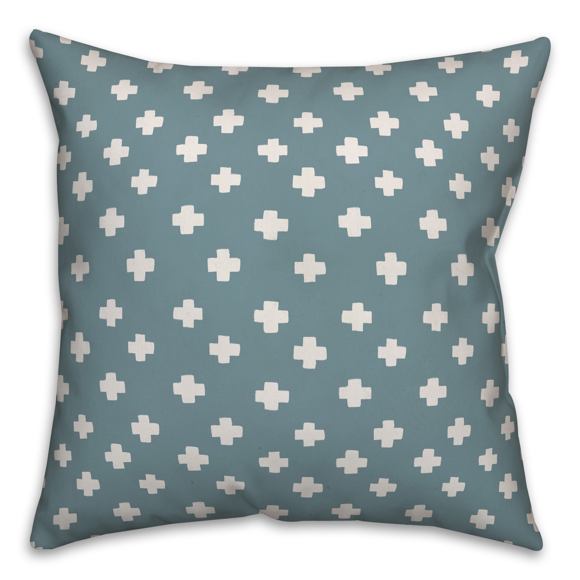 Crosses in Blue Pillow