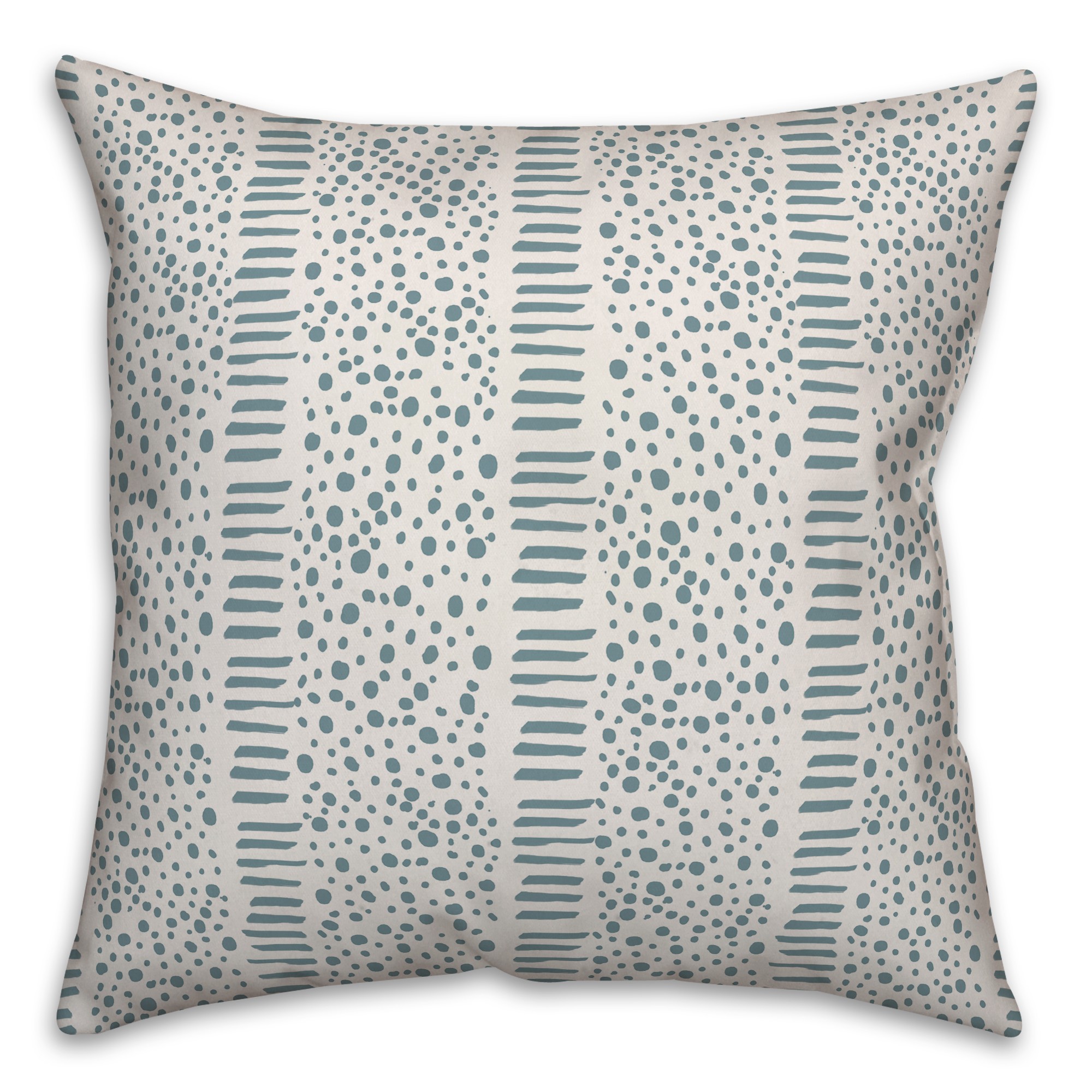 Dots And Dashes in Blue Pillow