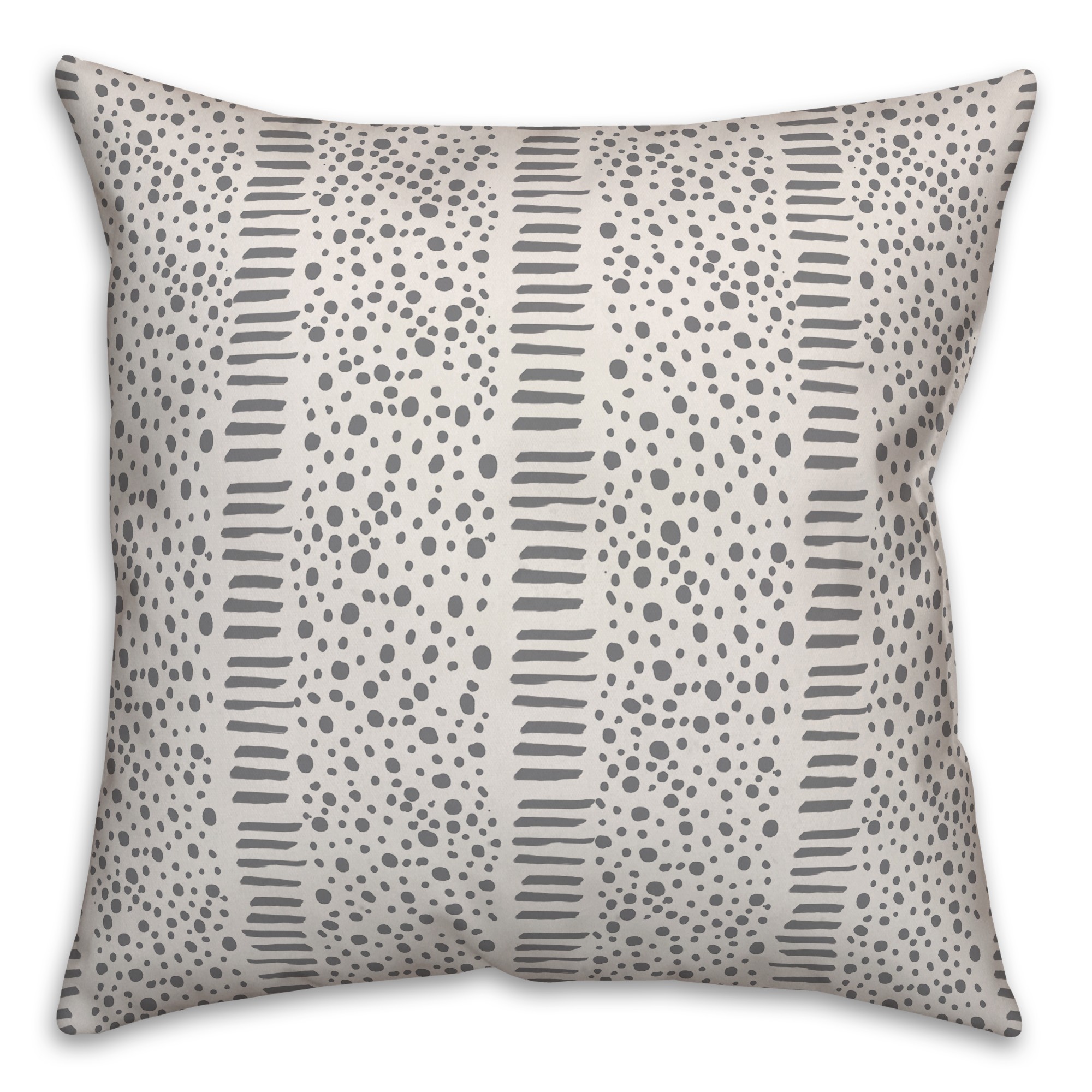 Dots And Dashes in Gray Pillow