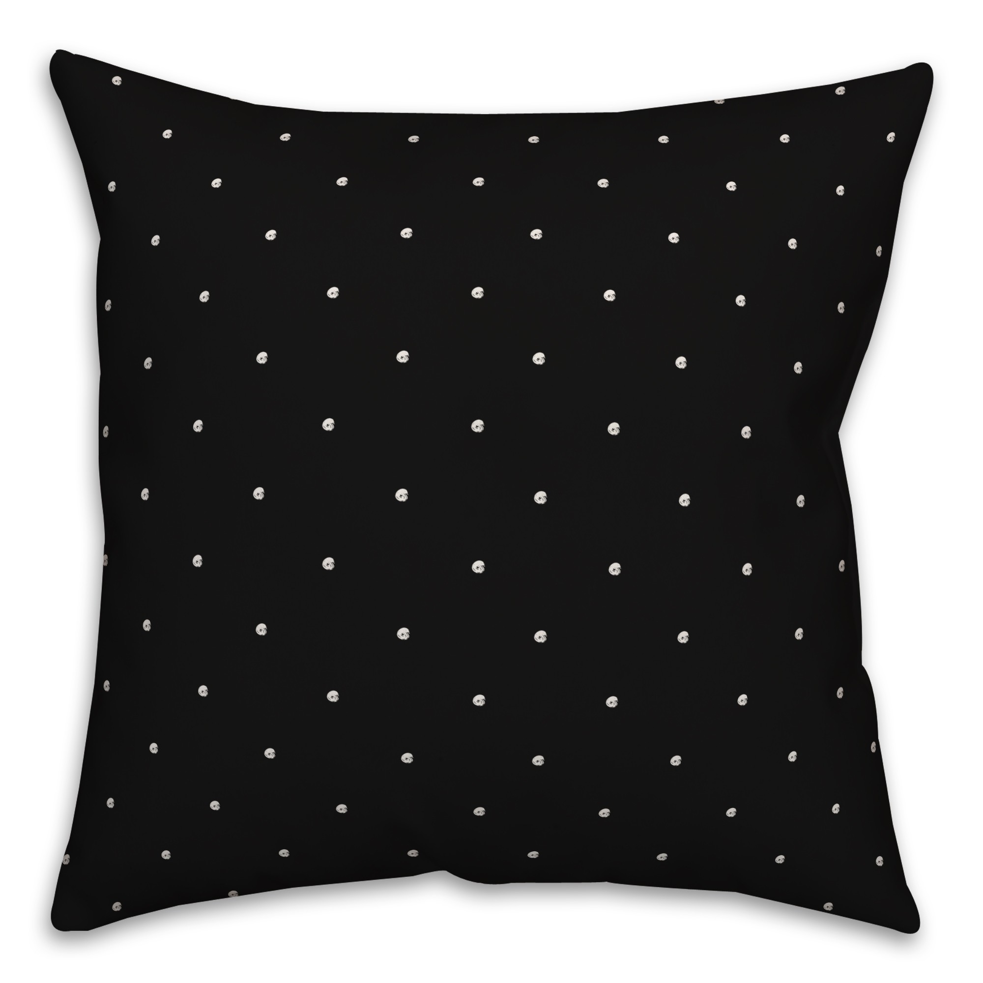 Dots in Black Pillow