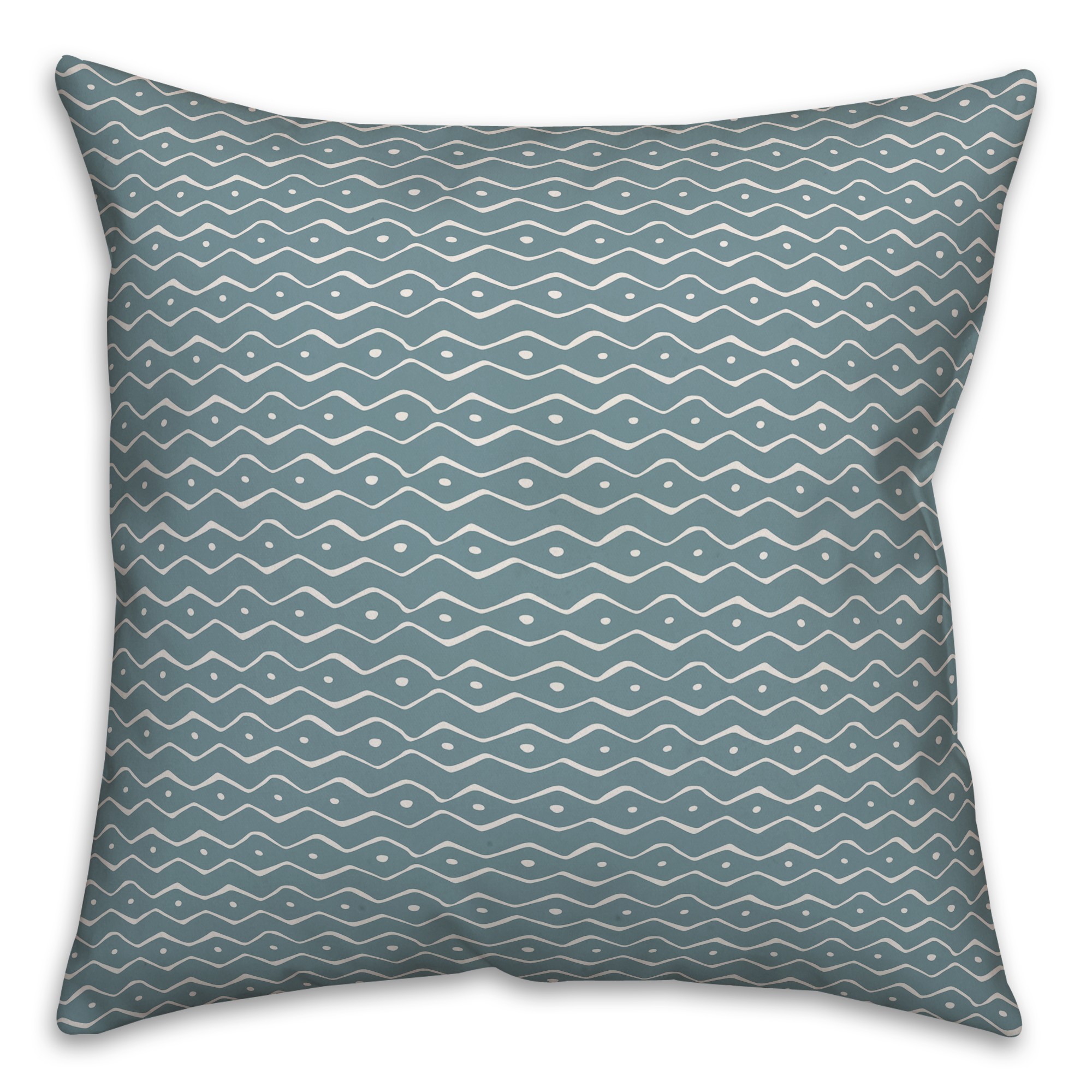 Drawn Aztec in Blue Pillow