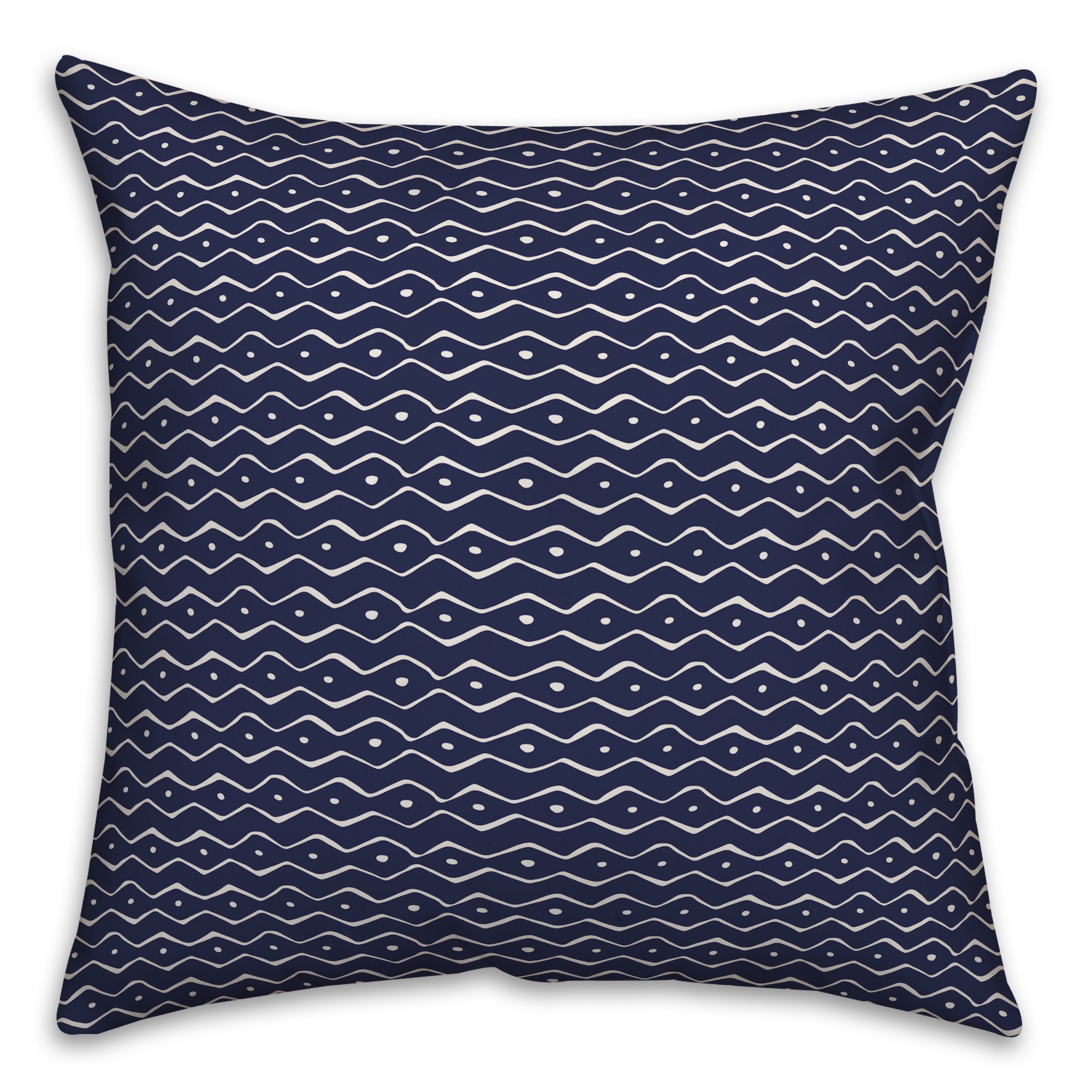 Drawn Aztec in Blue Pillow