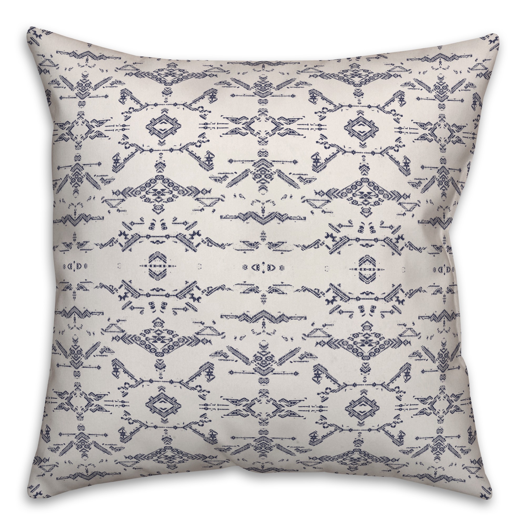 Faded Snakeskin in Blue Pillow