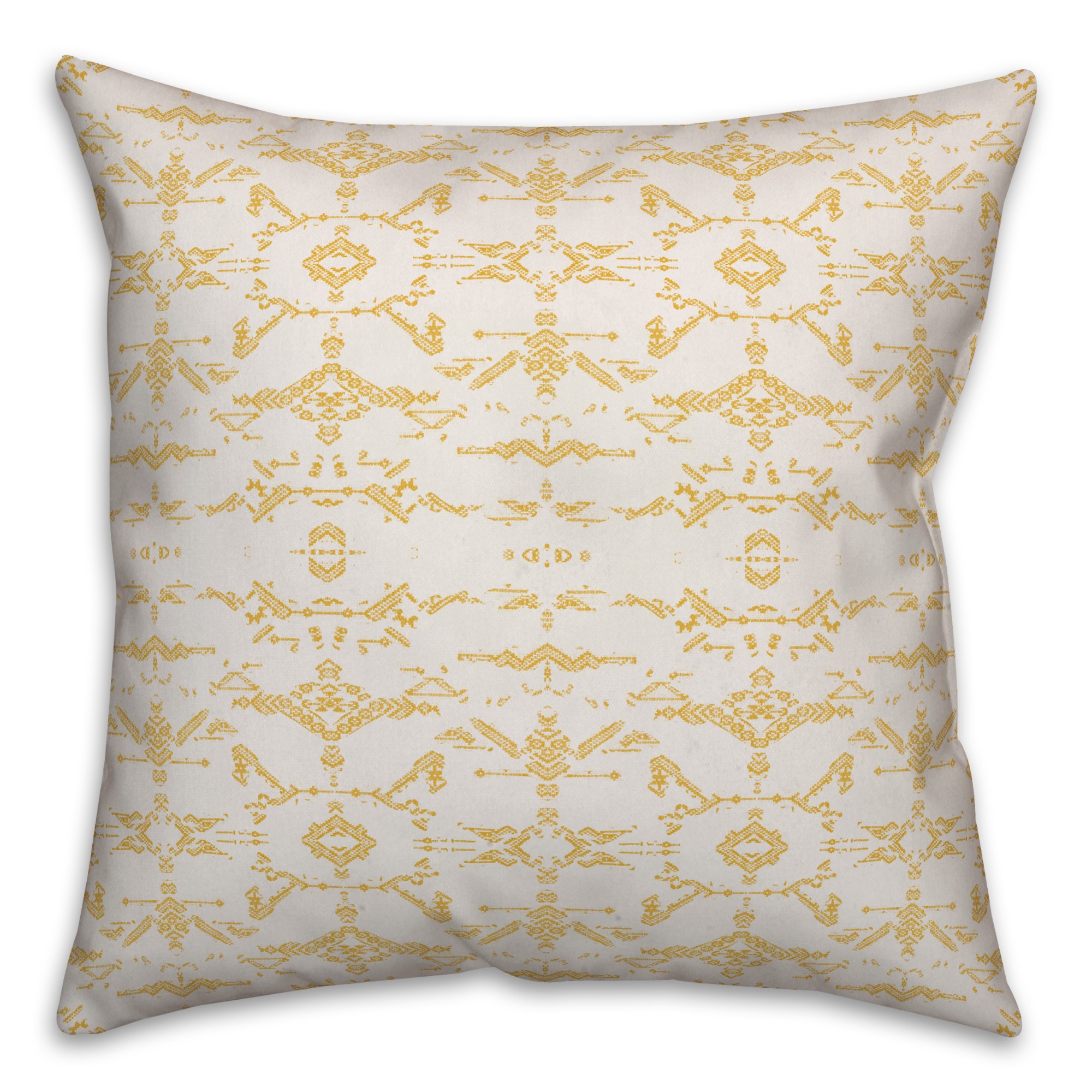 Faded Snakeskin in Yellow Pillow