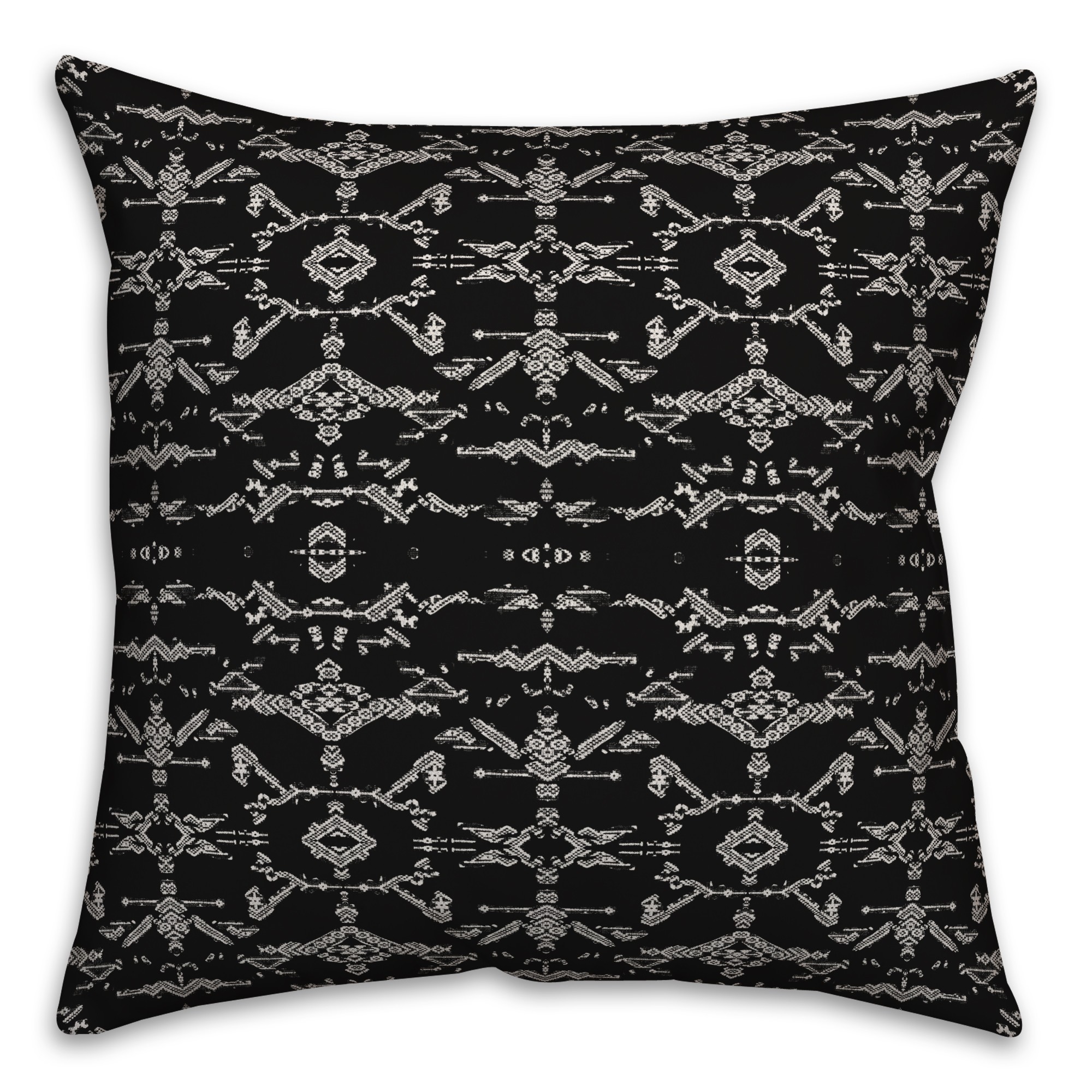 Faded Snakeskin in Black Pillow
