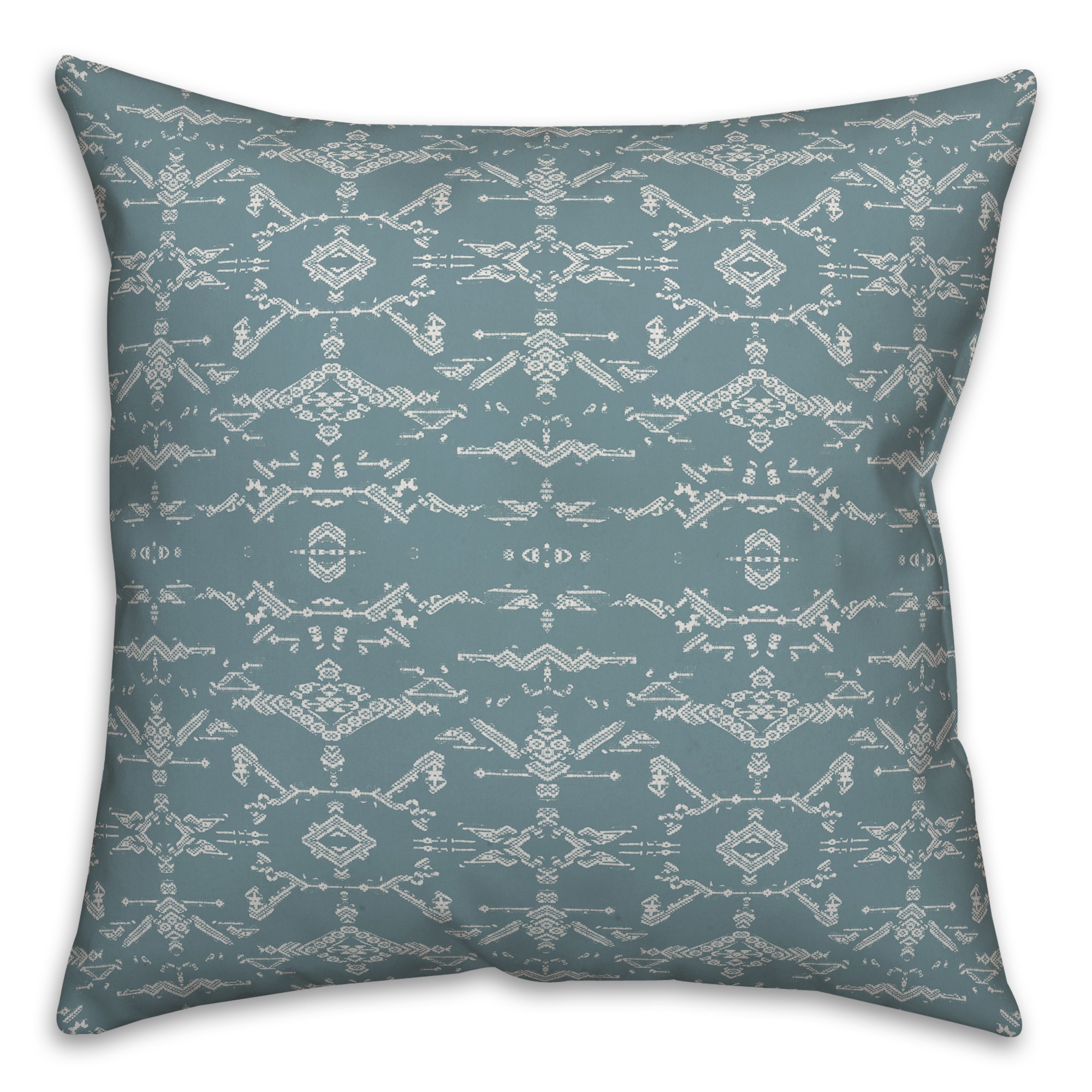 Faded Snakeskin in Blue Pillow