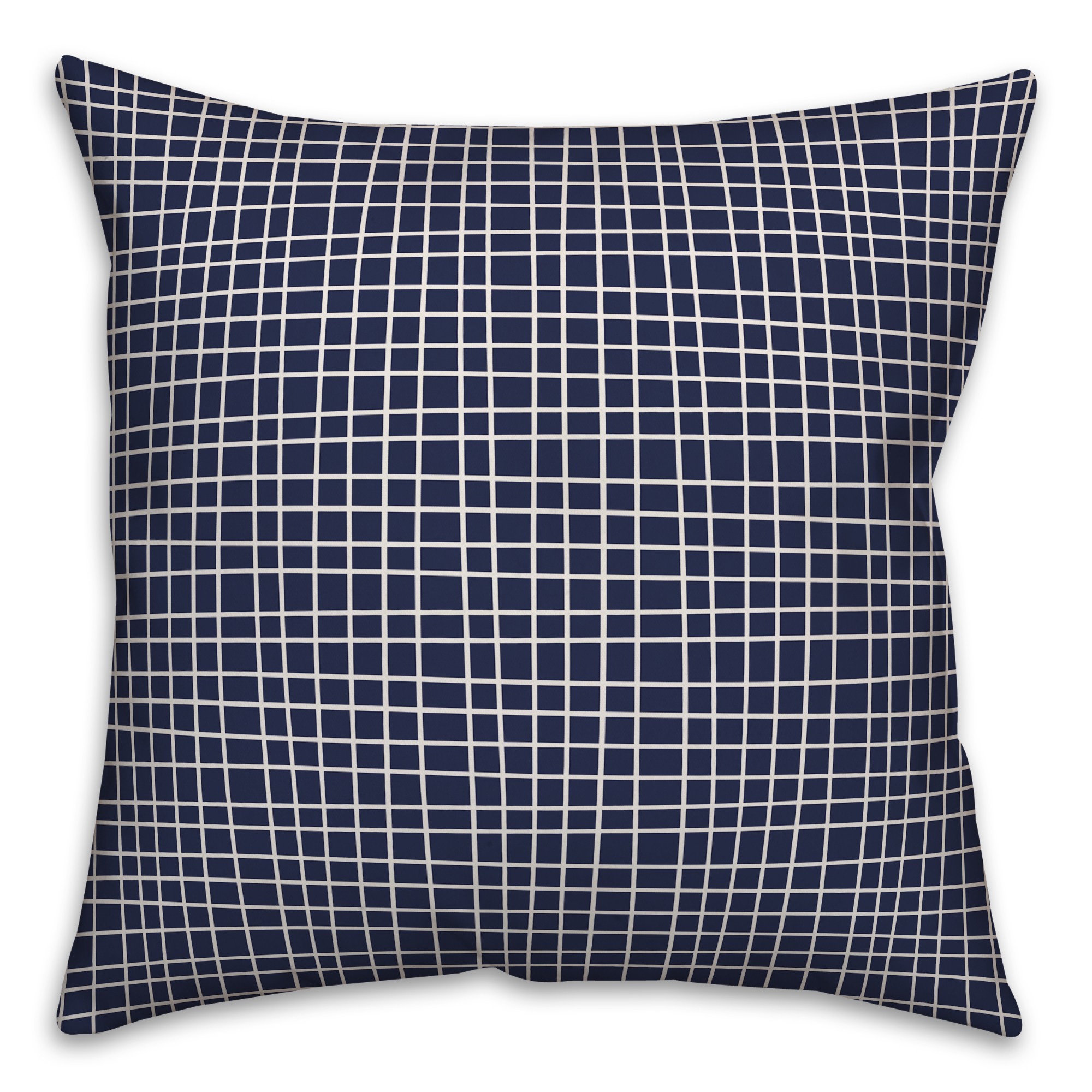 Boxes in Navy Pillow