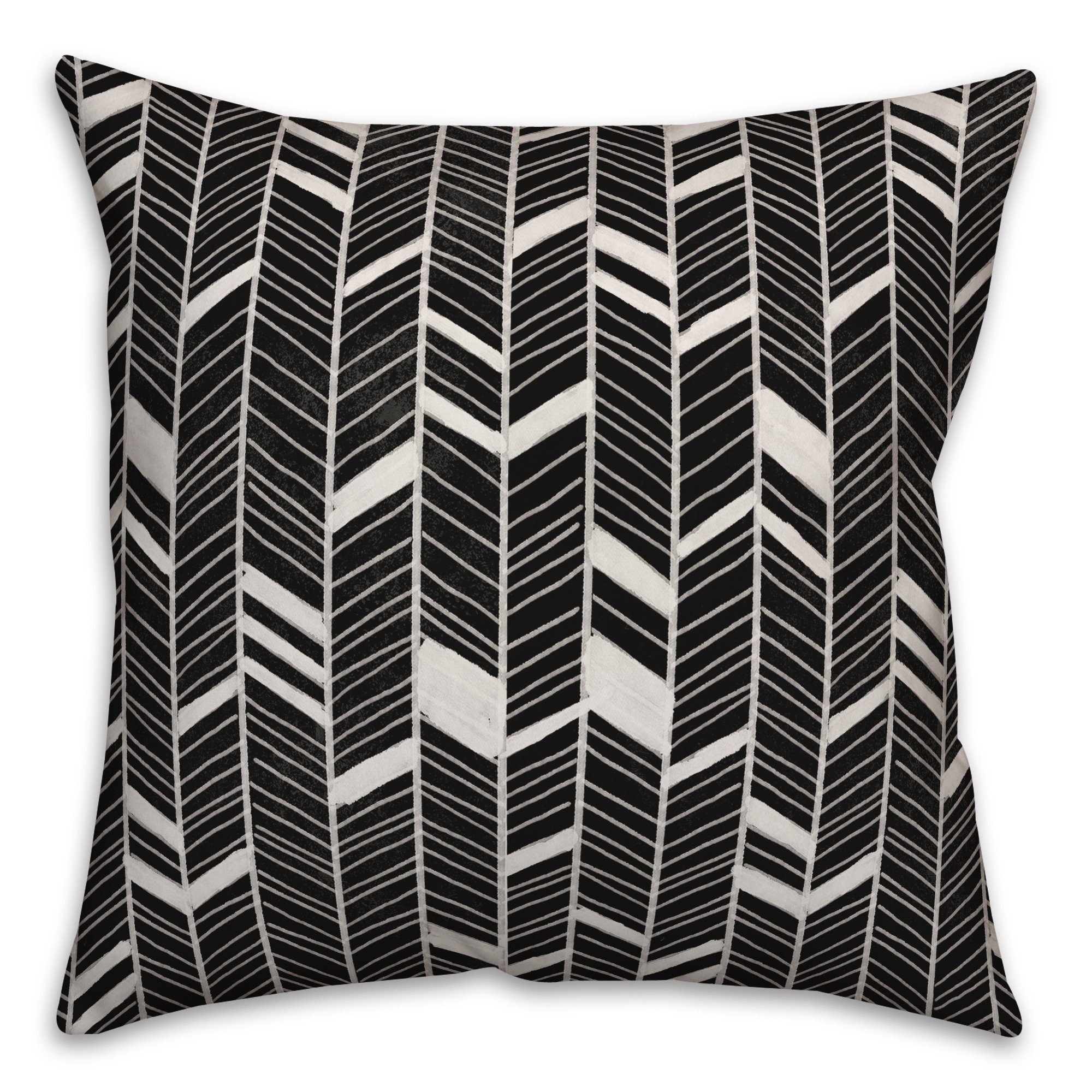 Chevron in Black Pillow