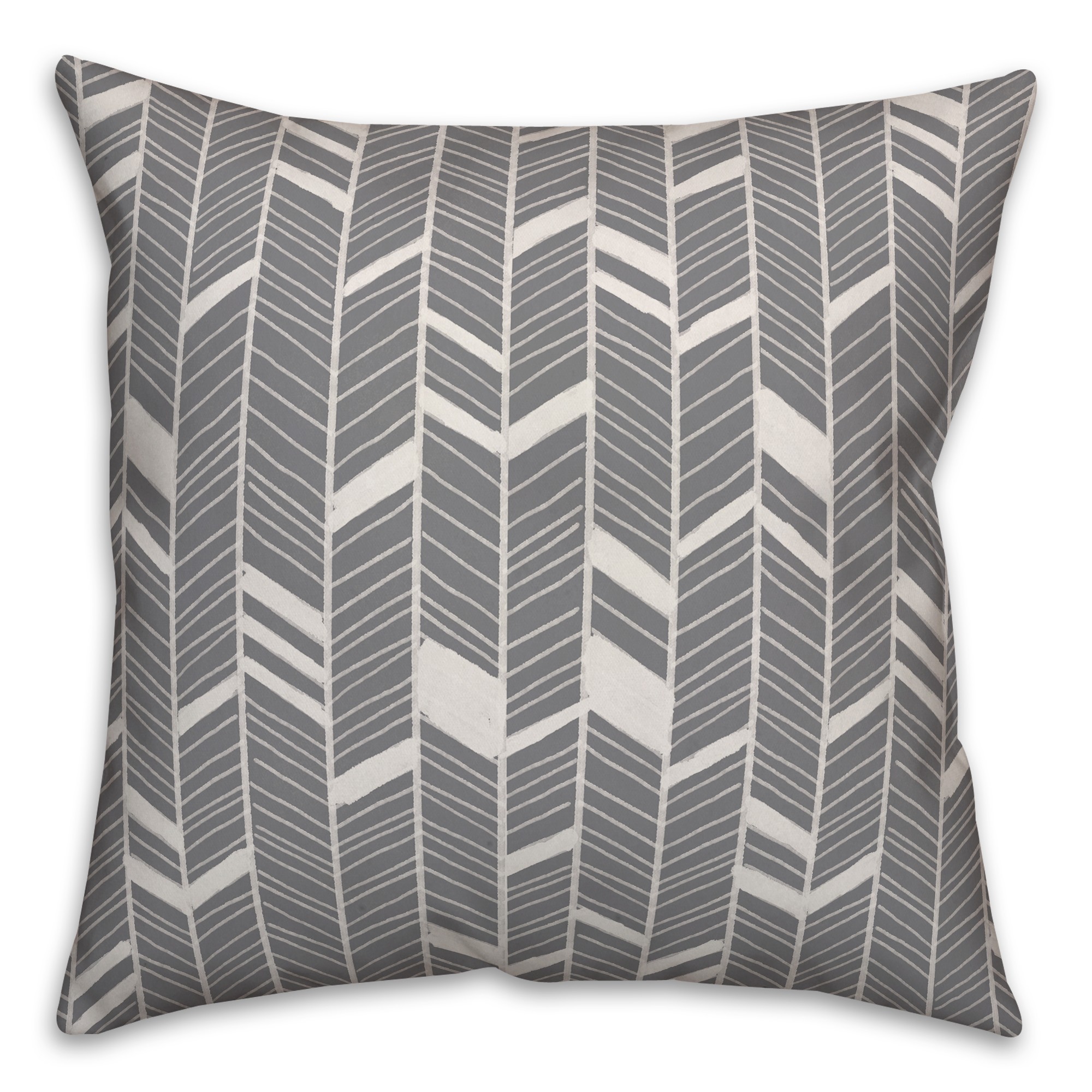 Chevron in Gray Pillow