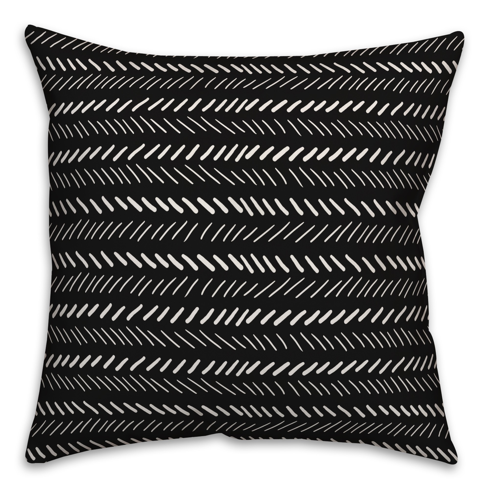 Hatches in Black Pillow