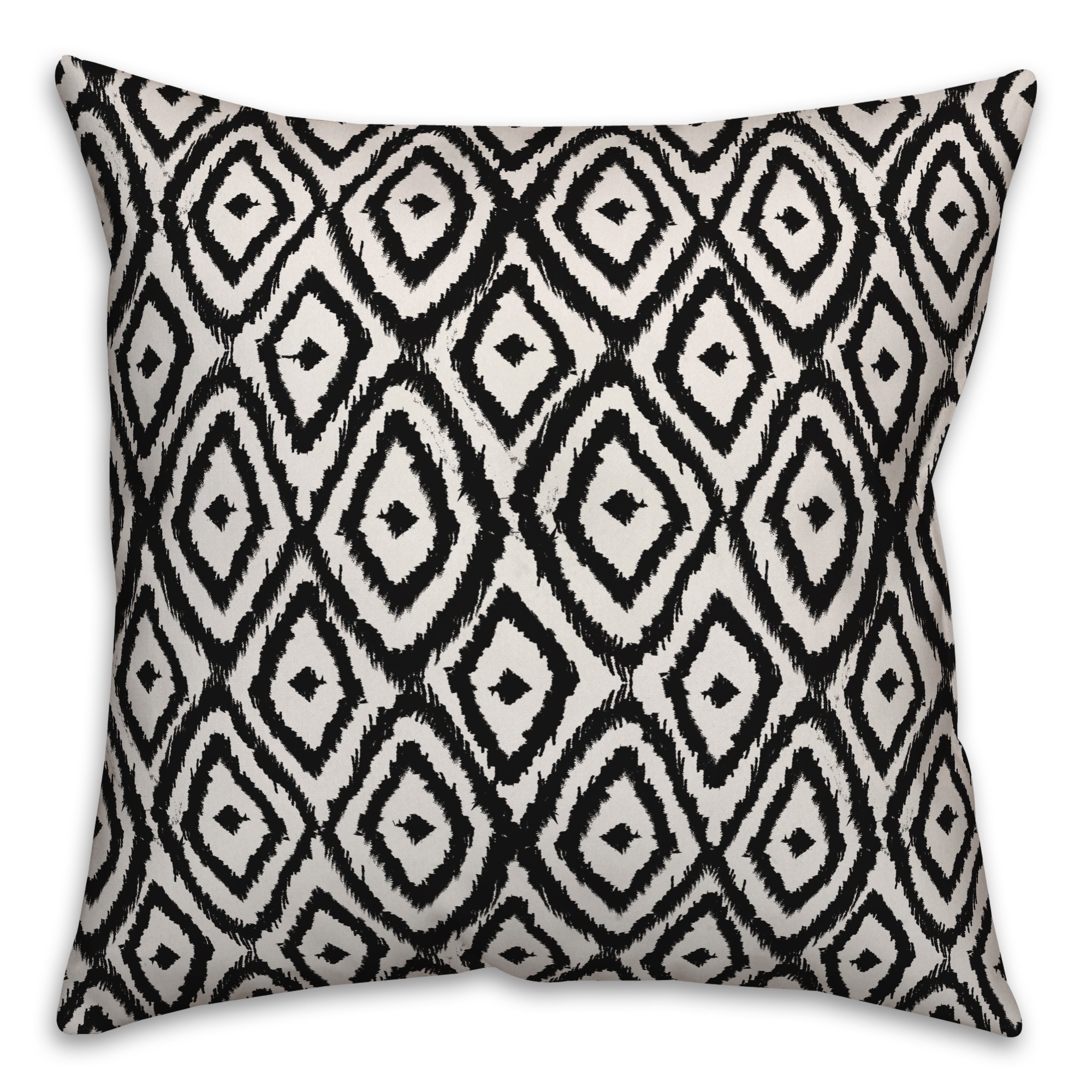Ikat in Black Pillow