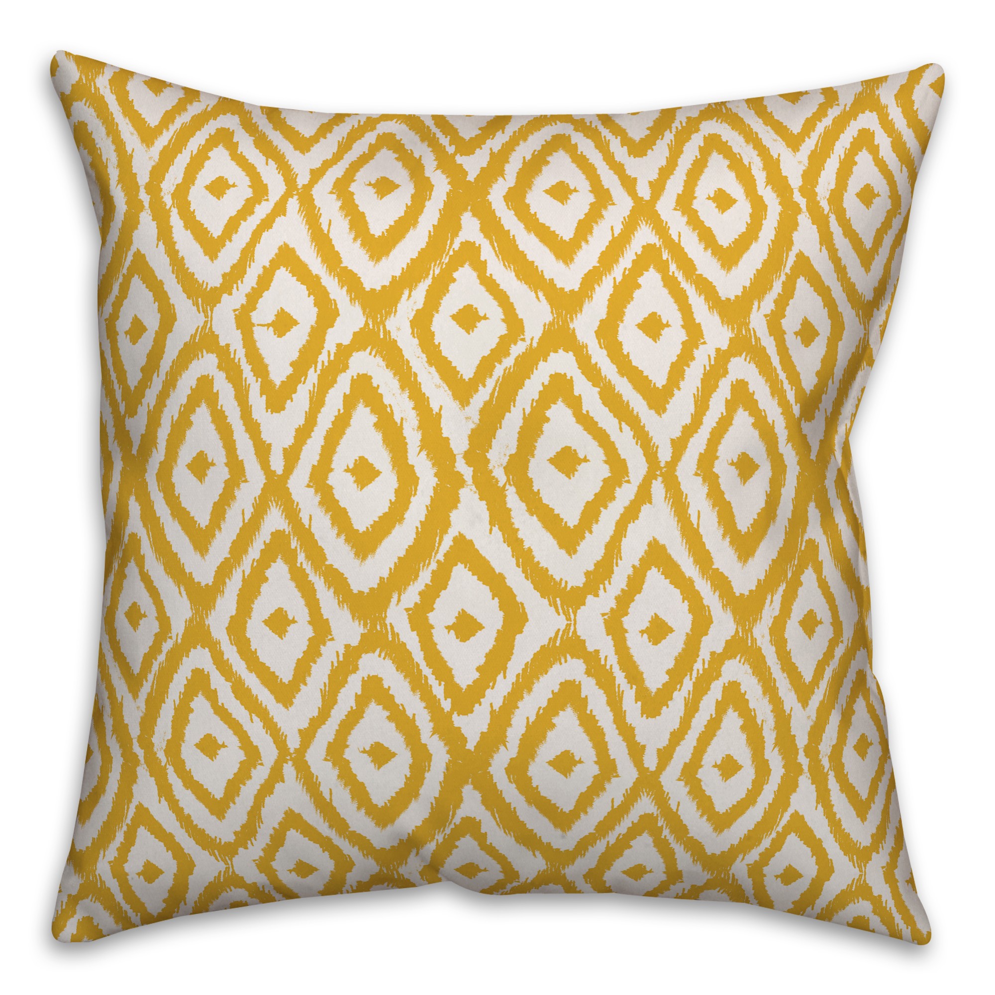 Ikat in Yellow Pillow