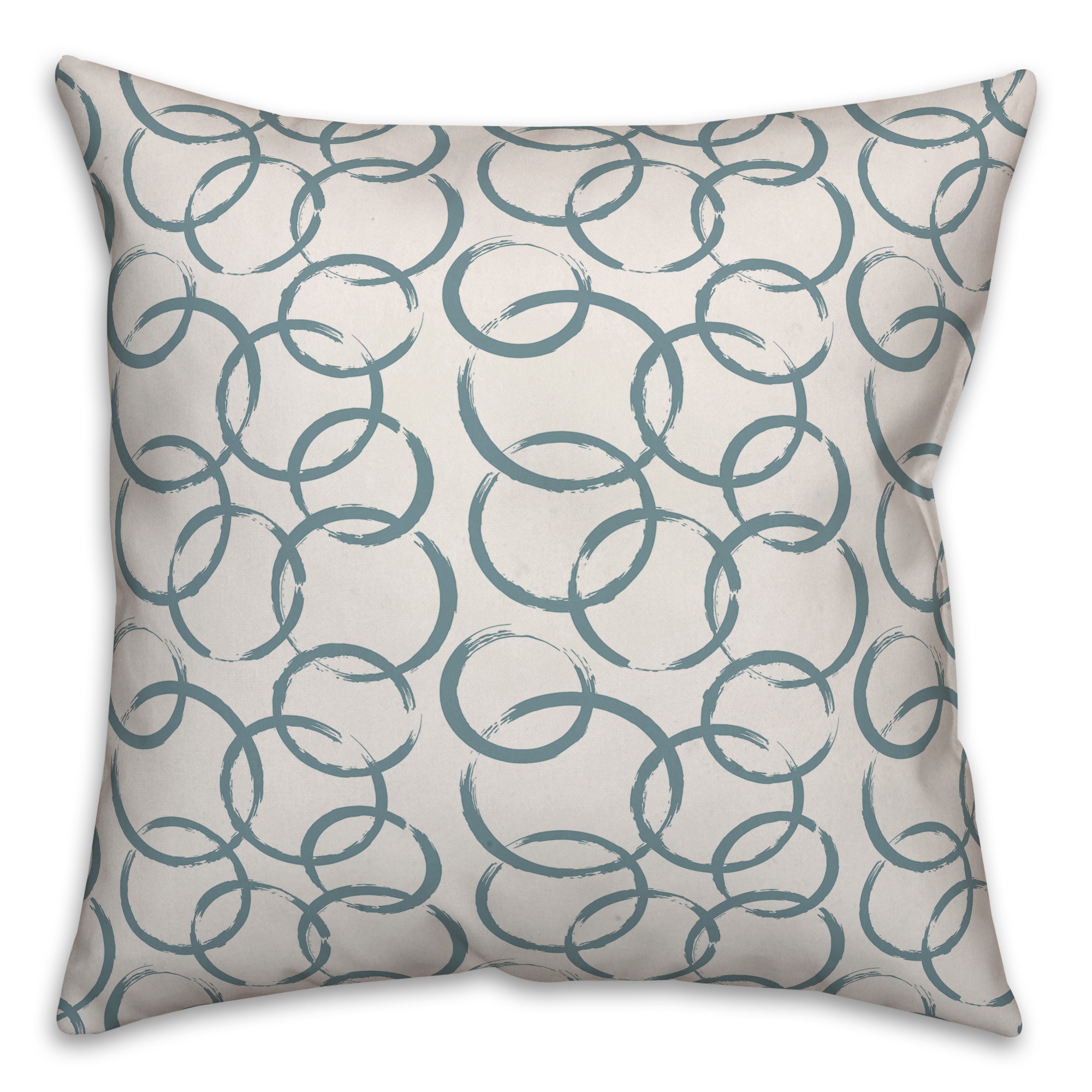 Ink Rings in Blue Pillow