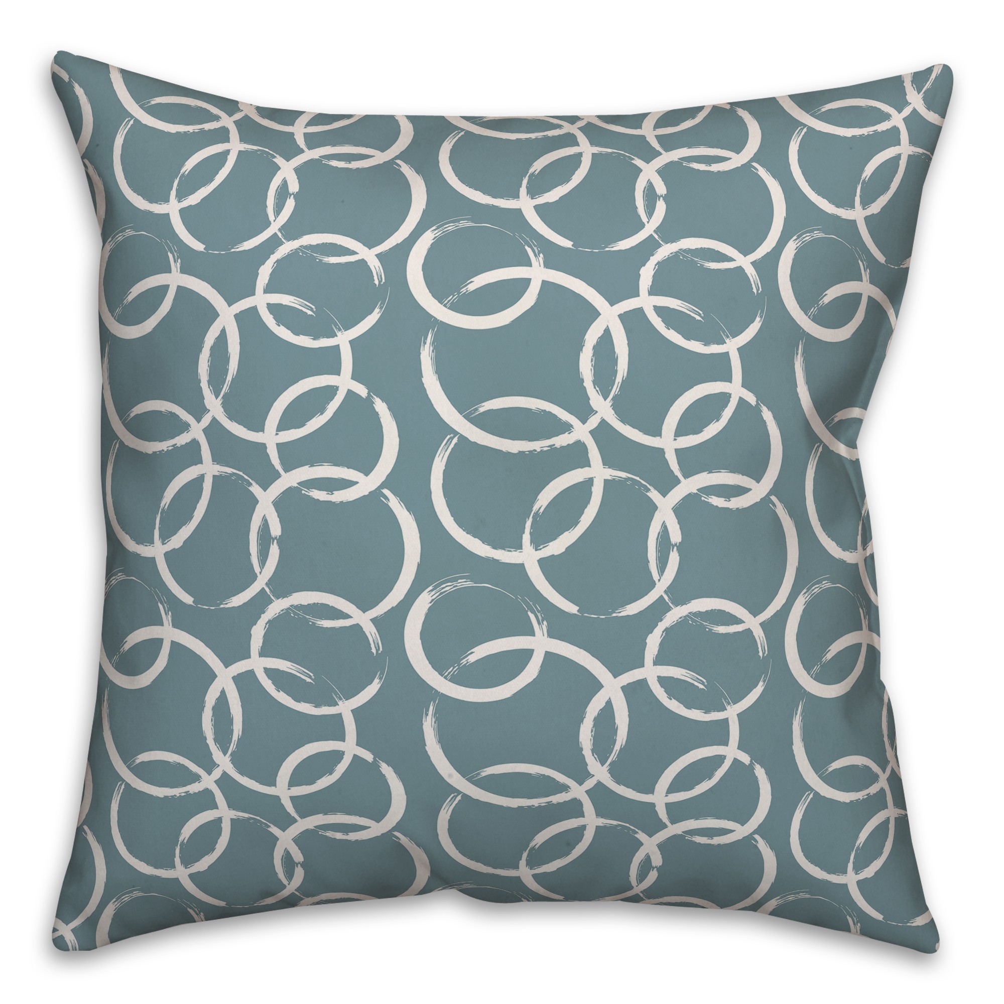 Ink Rings in Blue Pillow