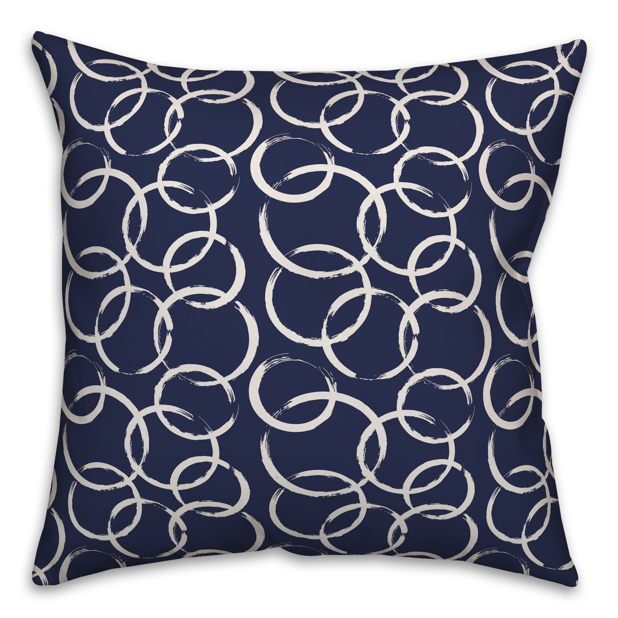 Ink Rings in Blue Pillow