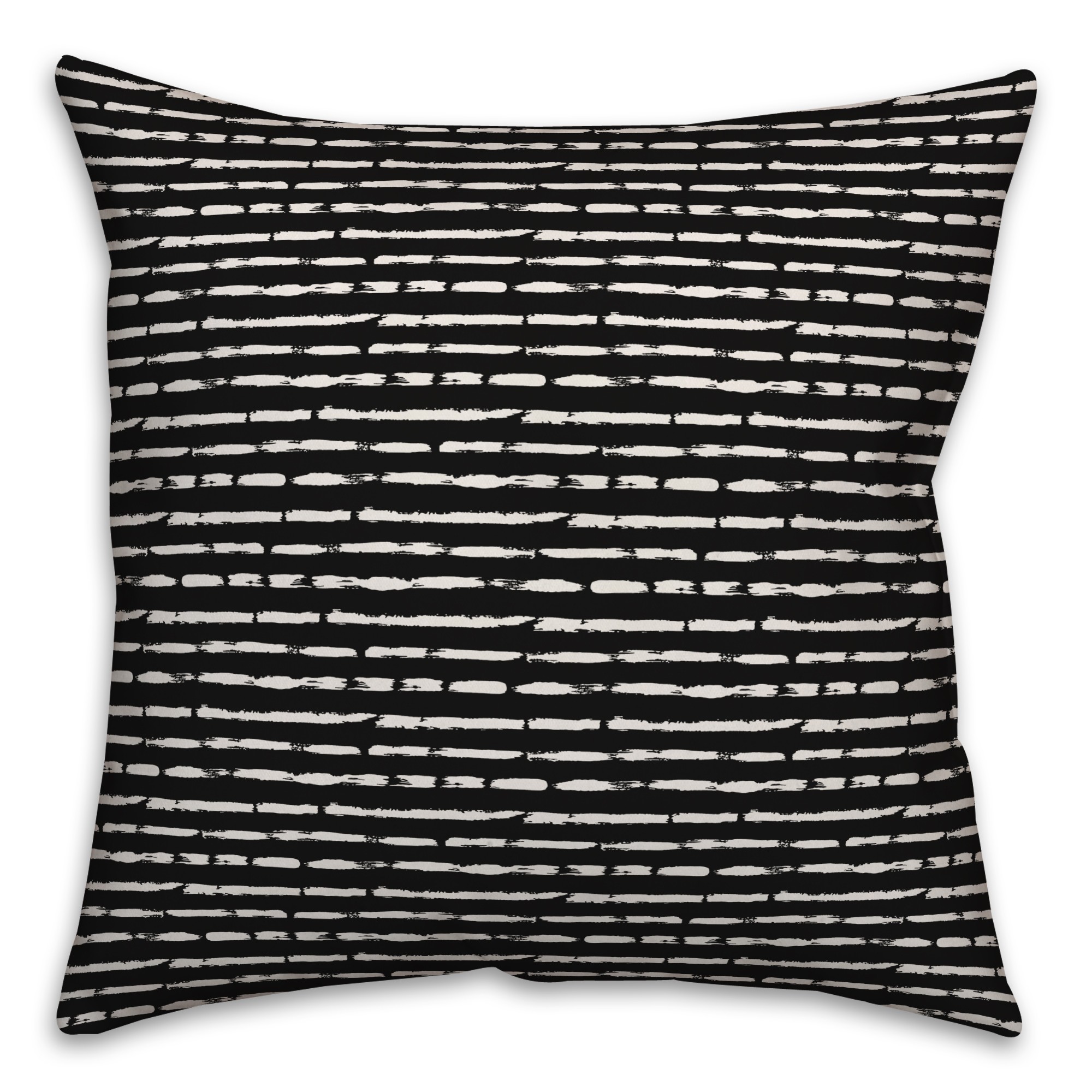Ink Strokes in Black Pillow