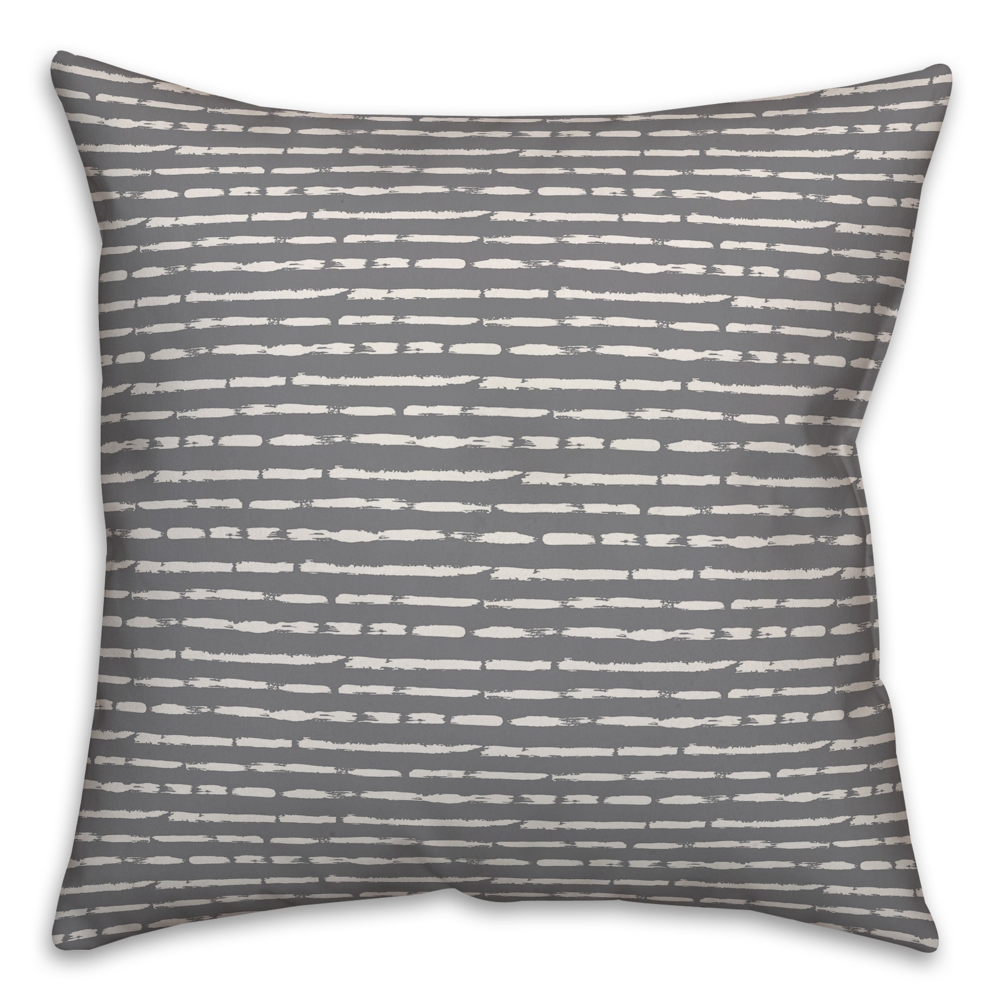 Ink Strokes in Gray Pillow